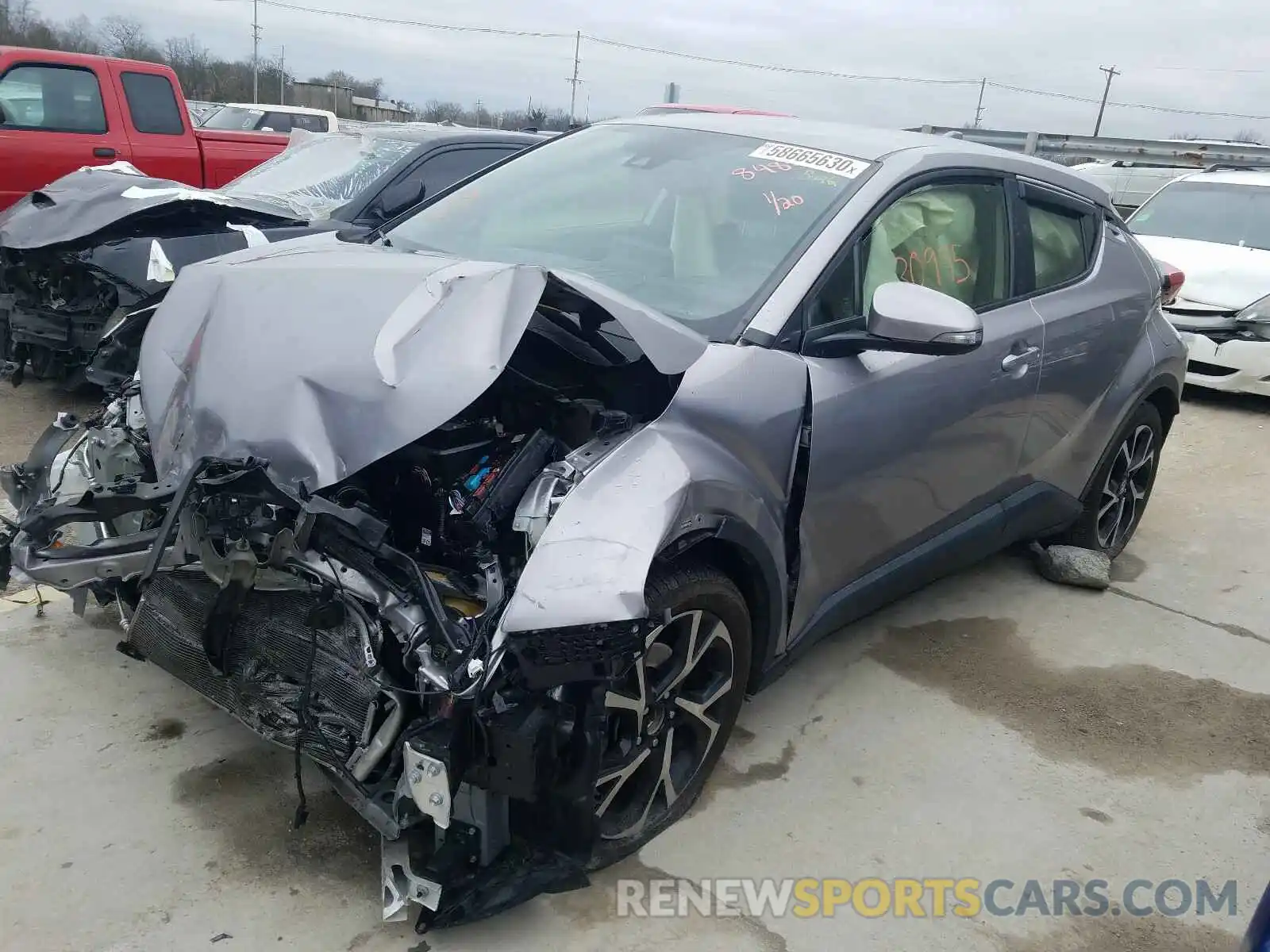 2 Photograph of a damaged car JTNKHMBX7K1028485 TOYOTA C-HR 2019