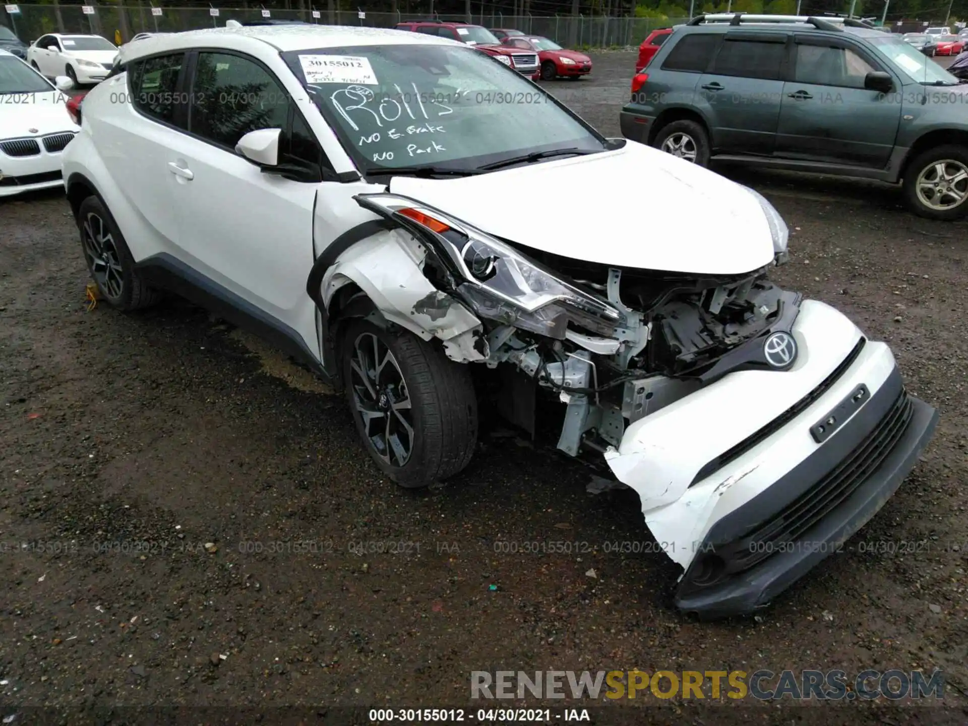 1 Photograph of a damaged car JTNKHMBX7K1032679 TOYOTA C-HR 2019