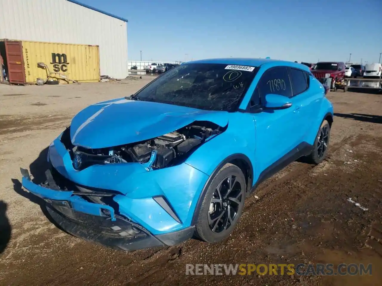 2 Photograph of a damaged car JTNKHMBX7K1034237 TOYOTA C-HR 2019