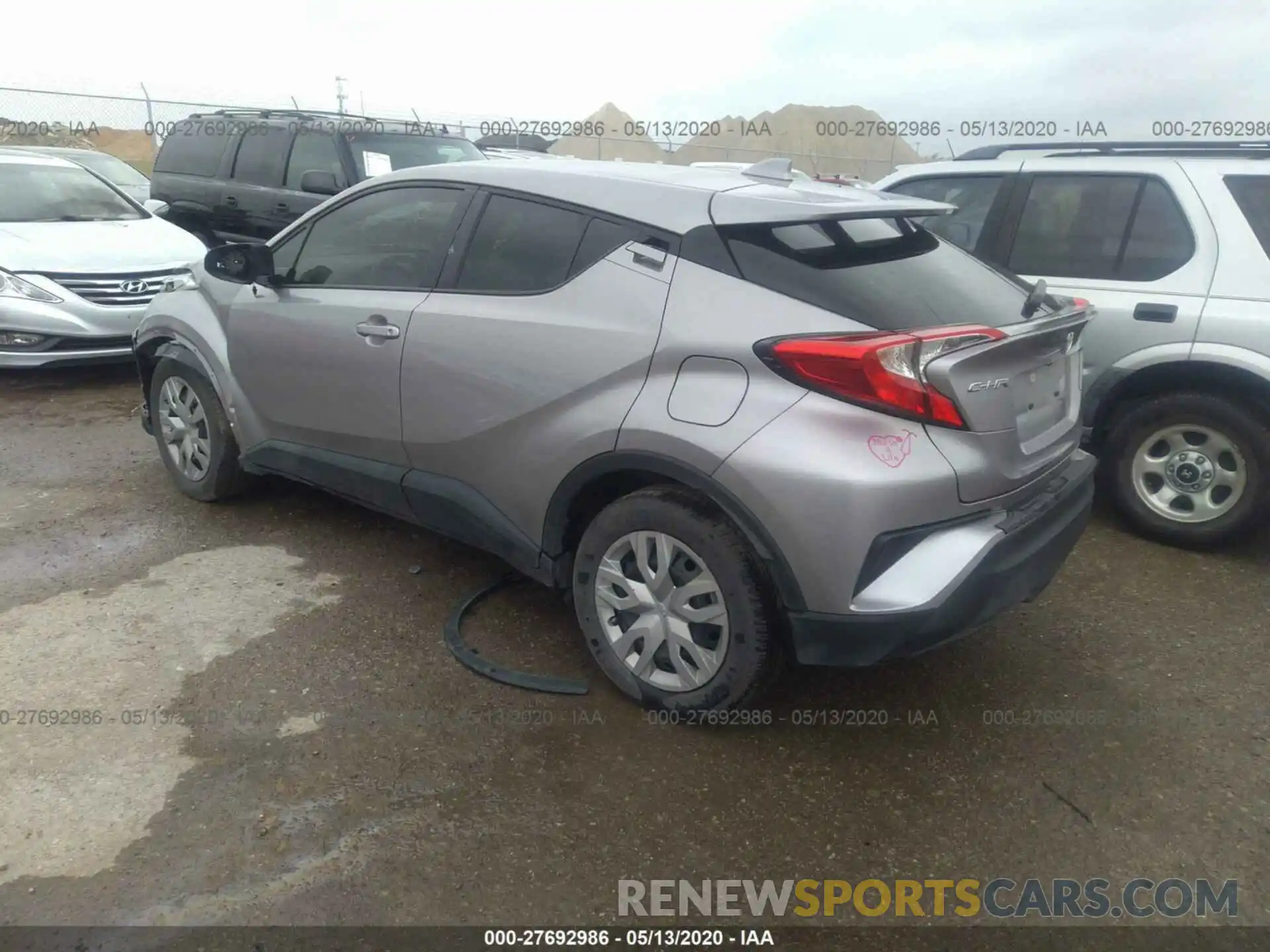 3 Фотография поврежденного автомобиля JTNKHMBX7K1034996 TOYOTA C-HR 2019