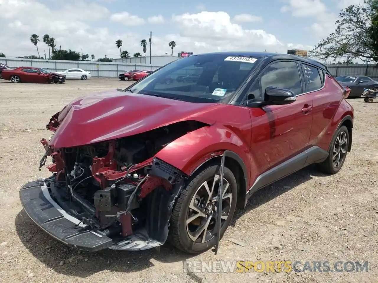 2 Фотография поврежденного автомобиля JTNKHMBX7K1036666 TOYOTA C-HR 2019