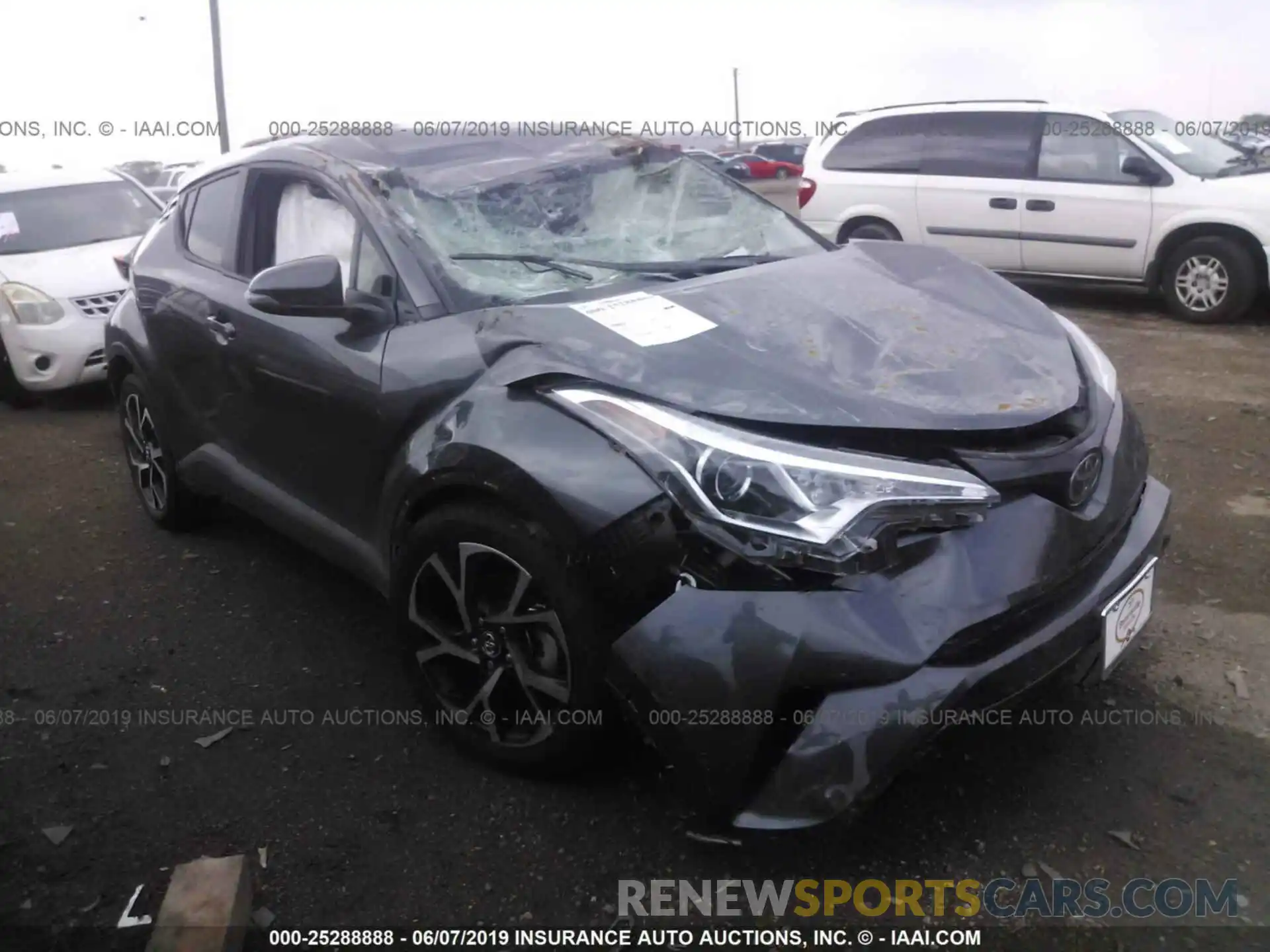 1 Photograph of a damaged car JTNKHMBX7K1038398 TOYOTA C-HR 2019