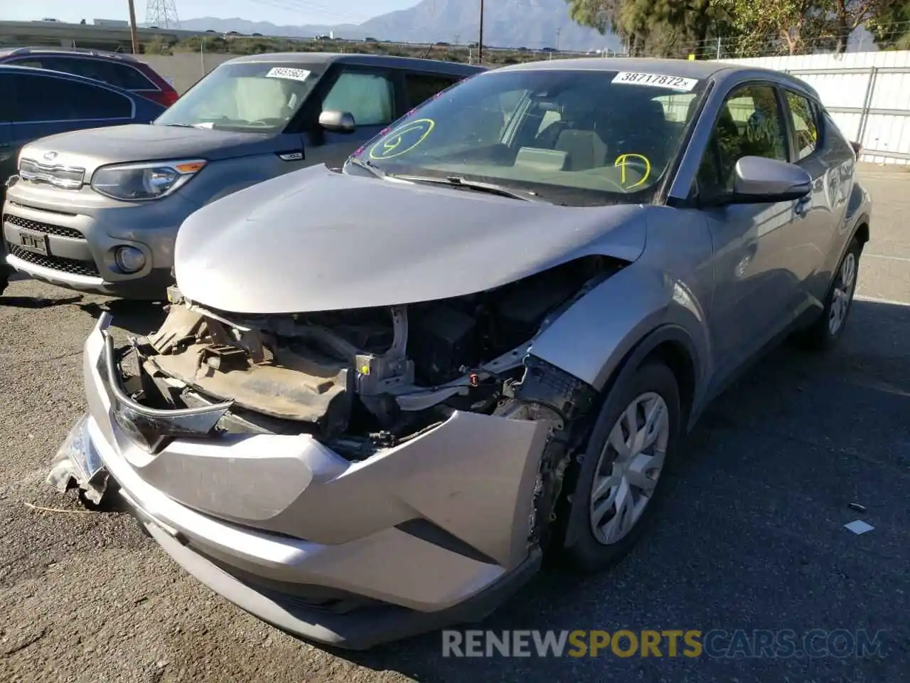 2 Photograph of a damaged car JTNKHMBX7K1042645 TOYOTA C-HR 2019