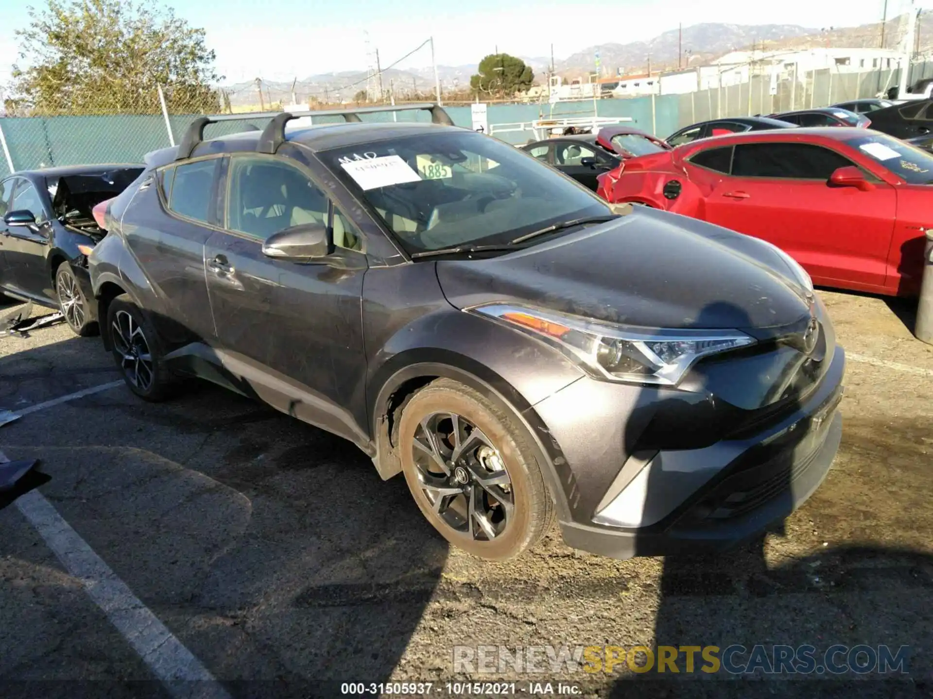 1 Photograph of a damaged car JTNKHMBX7K1048042 TOYOTA C-HR 2019