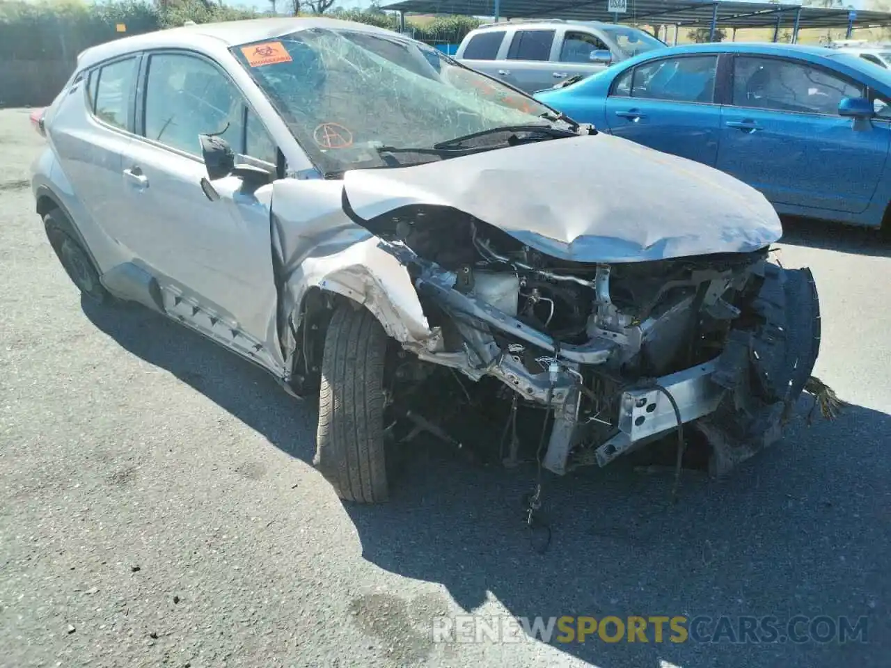 1 Photograph of a damaged car JTNKHMBX7K1055170 TOYOTA C-HR 2019