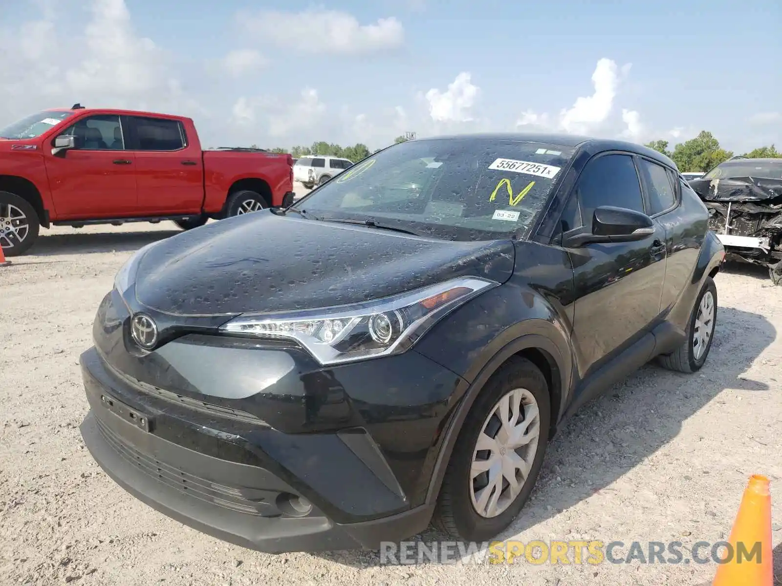 2 Photograph of a damaged car JTNKHMBX7K1055279 TOYOTA C-HR 2019