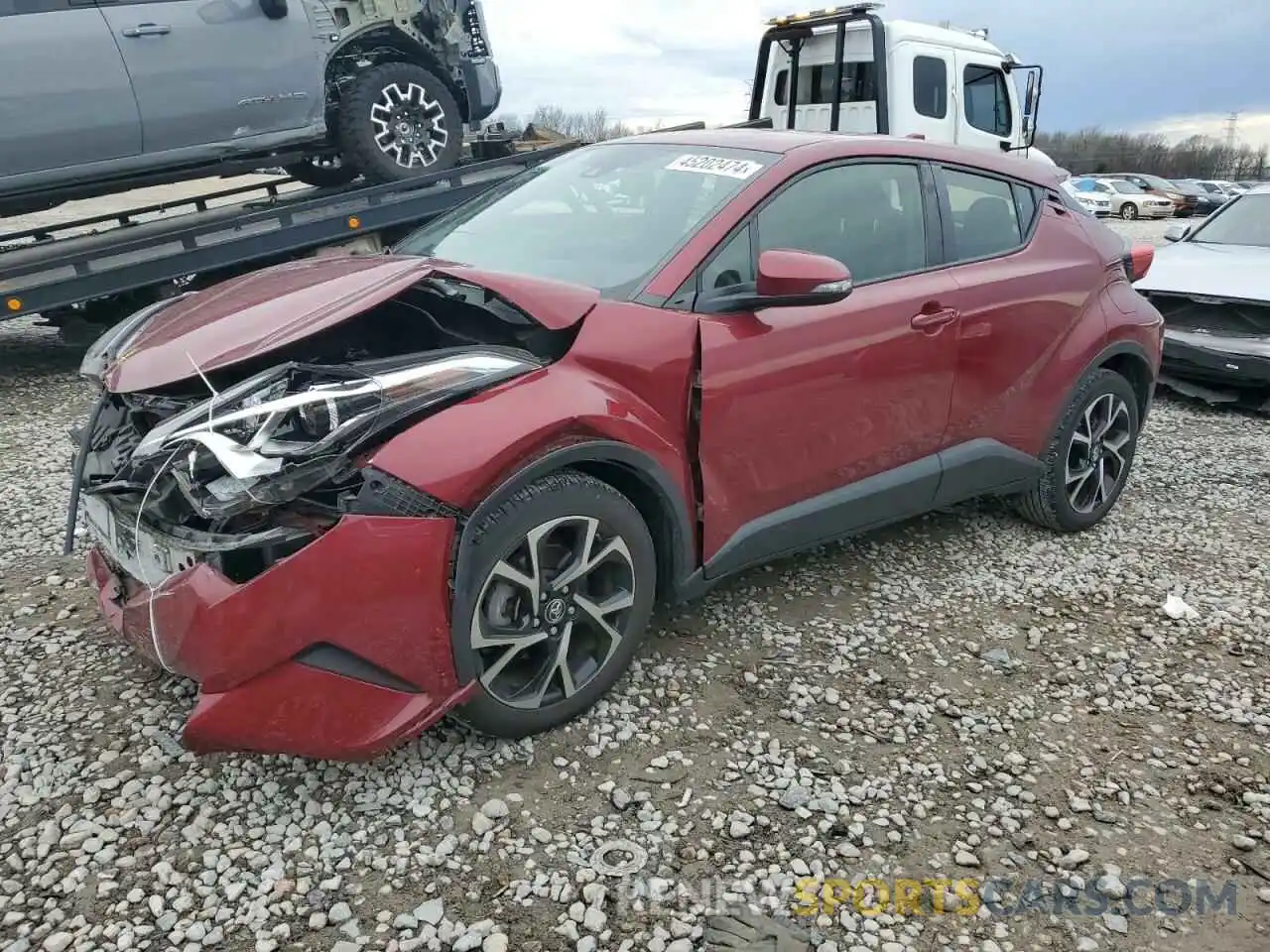 1 Photograph of a damaged car JTNKHMBX7K1055508 TOYOTA C-HR 2019