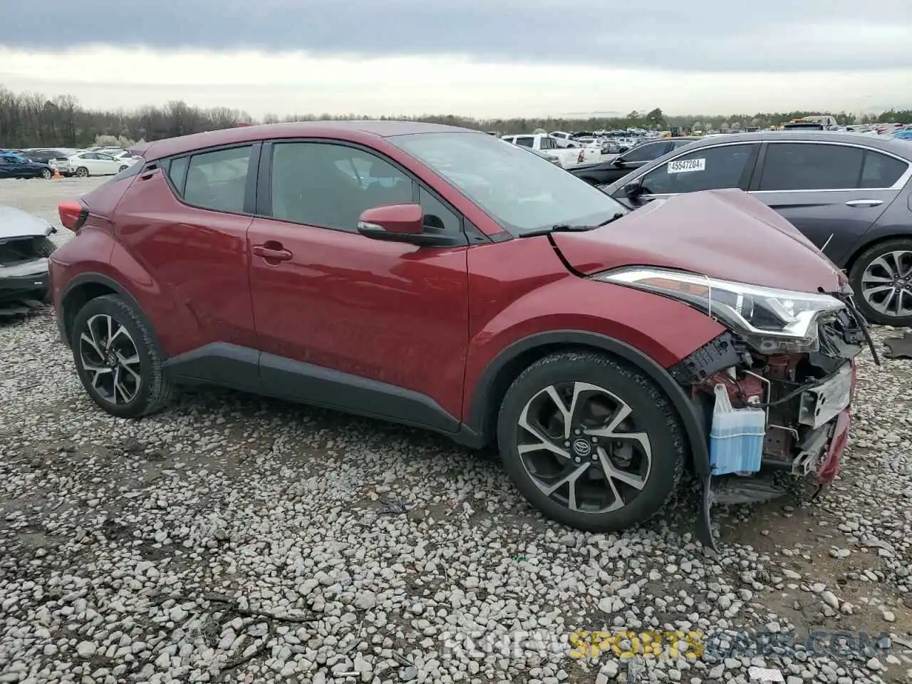 4 Фотография поврежденного автомобиля JTNKHMBX7K1055508 TOYOTA C-HR 2019