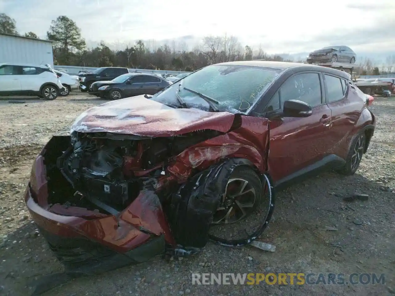 2 Photograph of a damaged car JTNKHMBX7K1056917 TOYOTA C-HR 2019