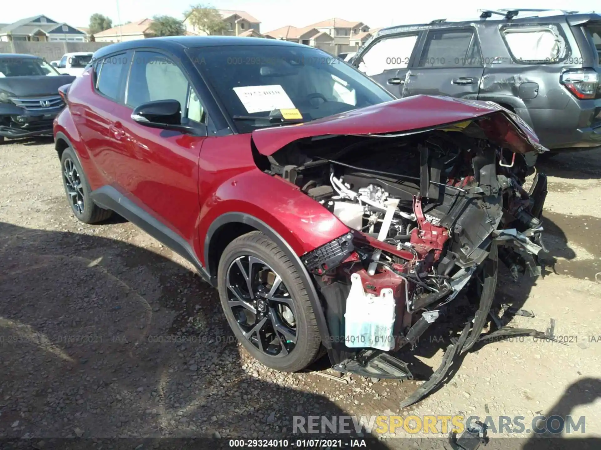 1 Photograph of a damaged car JTNKHMBX7K1057484 TOYOTA C-HR 2019