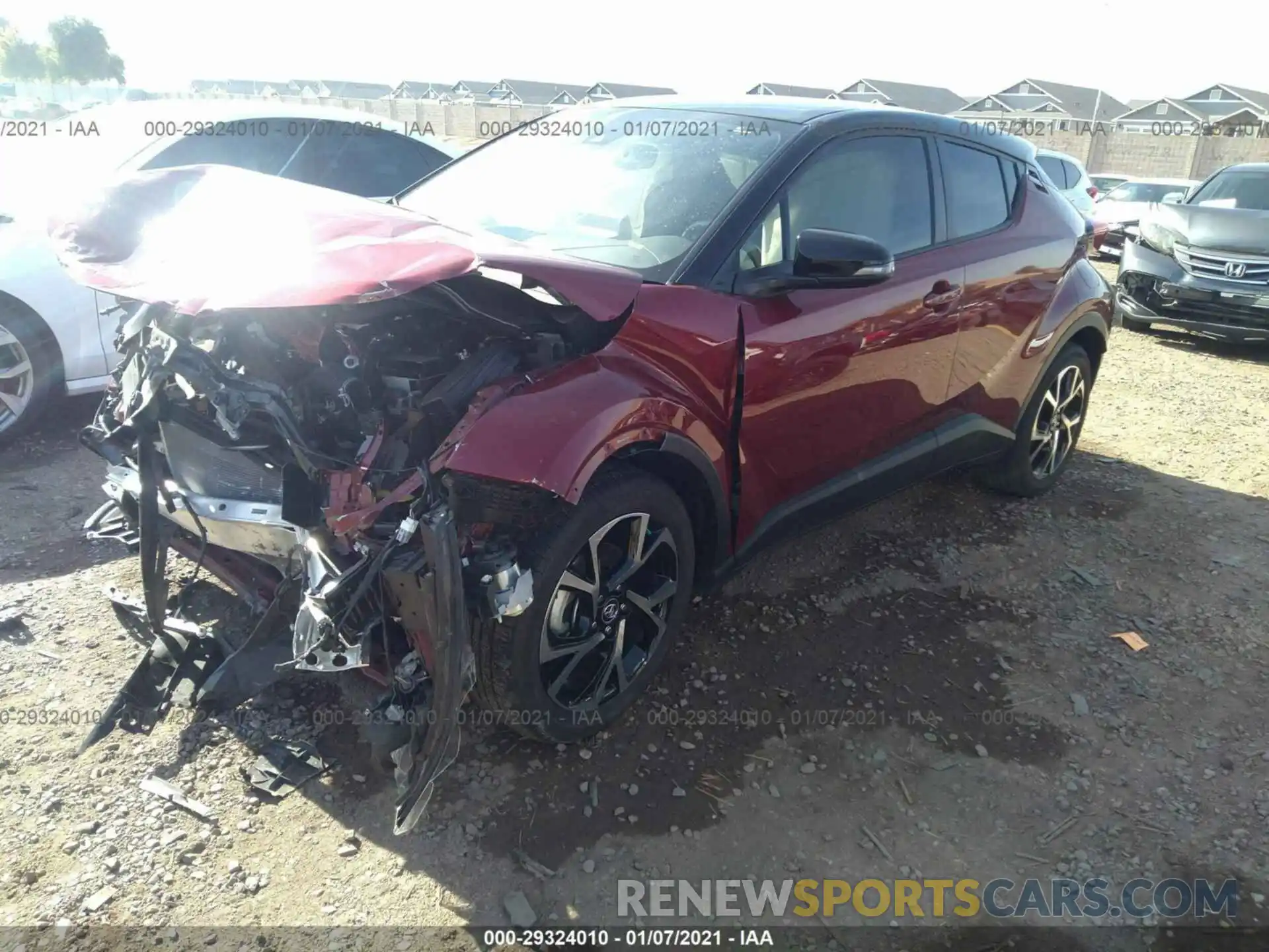 2 Photograph of a damaged car JTNKHMBX7K1057484 TOYOTA C-HR 2019