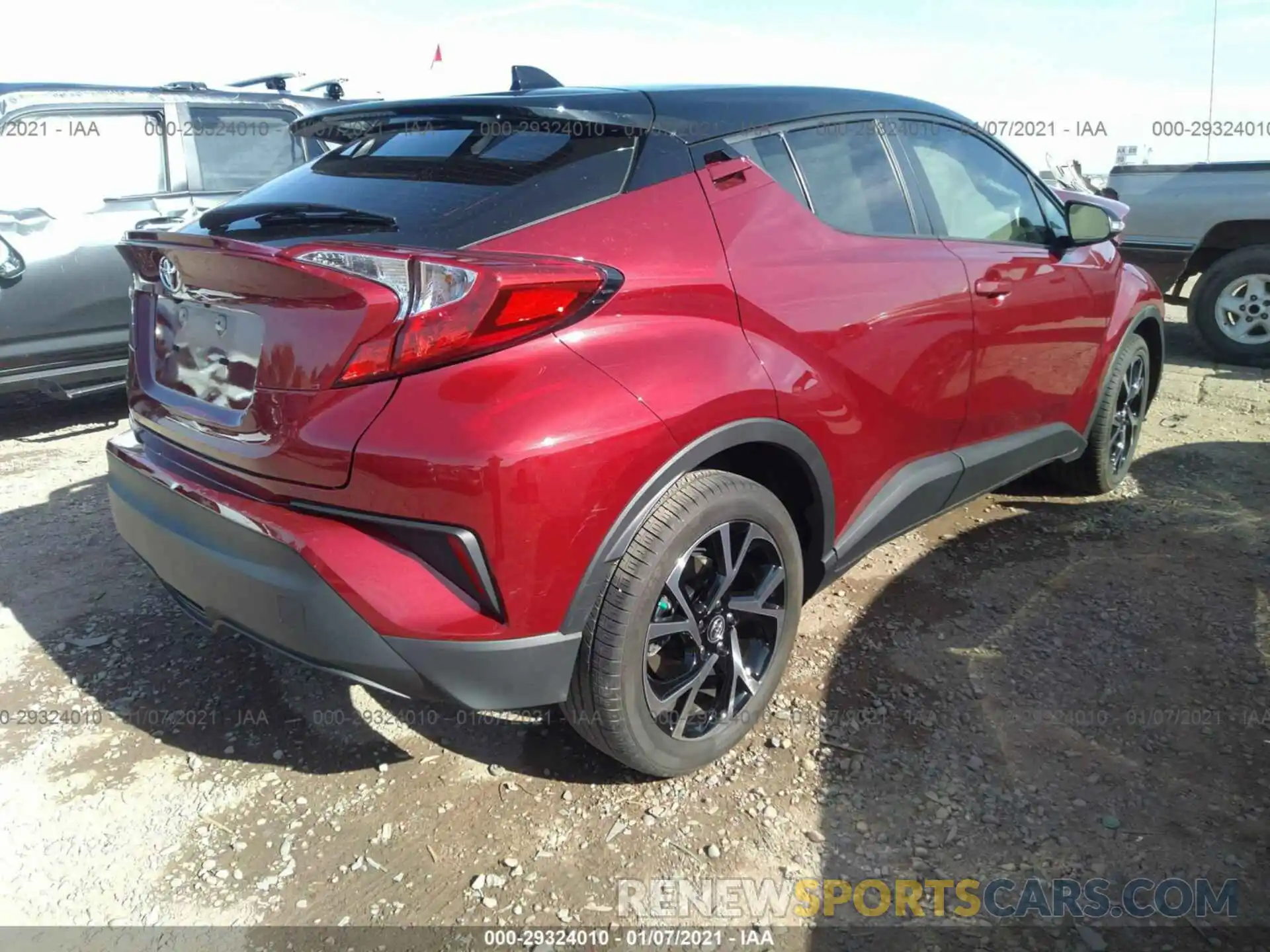 4 Фотография поврежденного автомобиля JTNKHMBX7K1057484 TOYOTA C-HR 2019