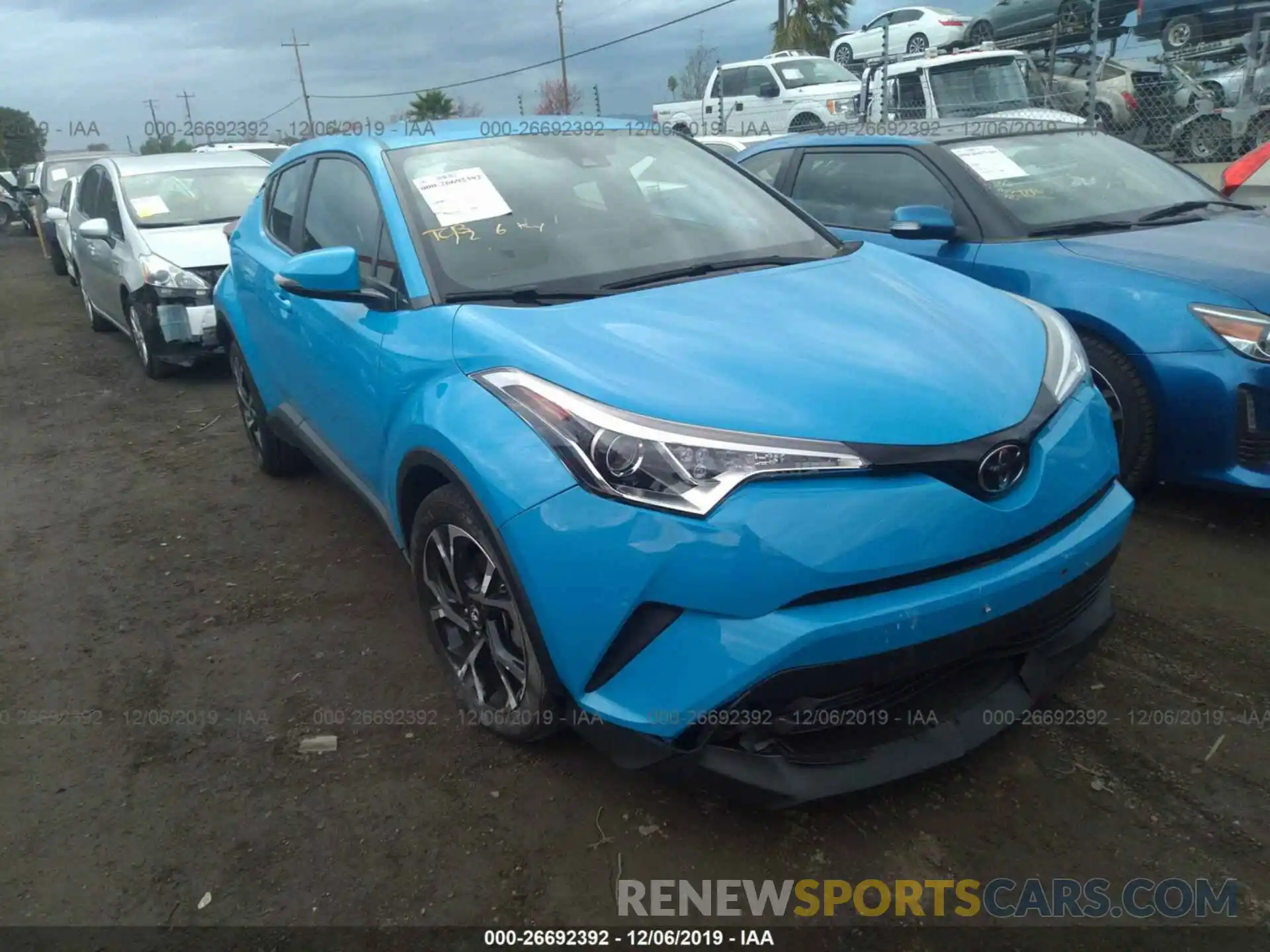 1 Photograph of a damaged car JTNKHMBX8K1012117 TOYOTA C-HR 2019