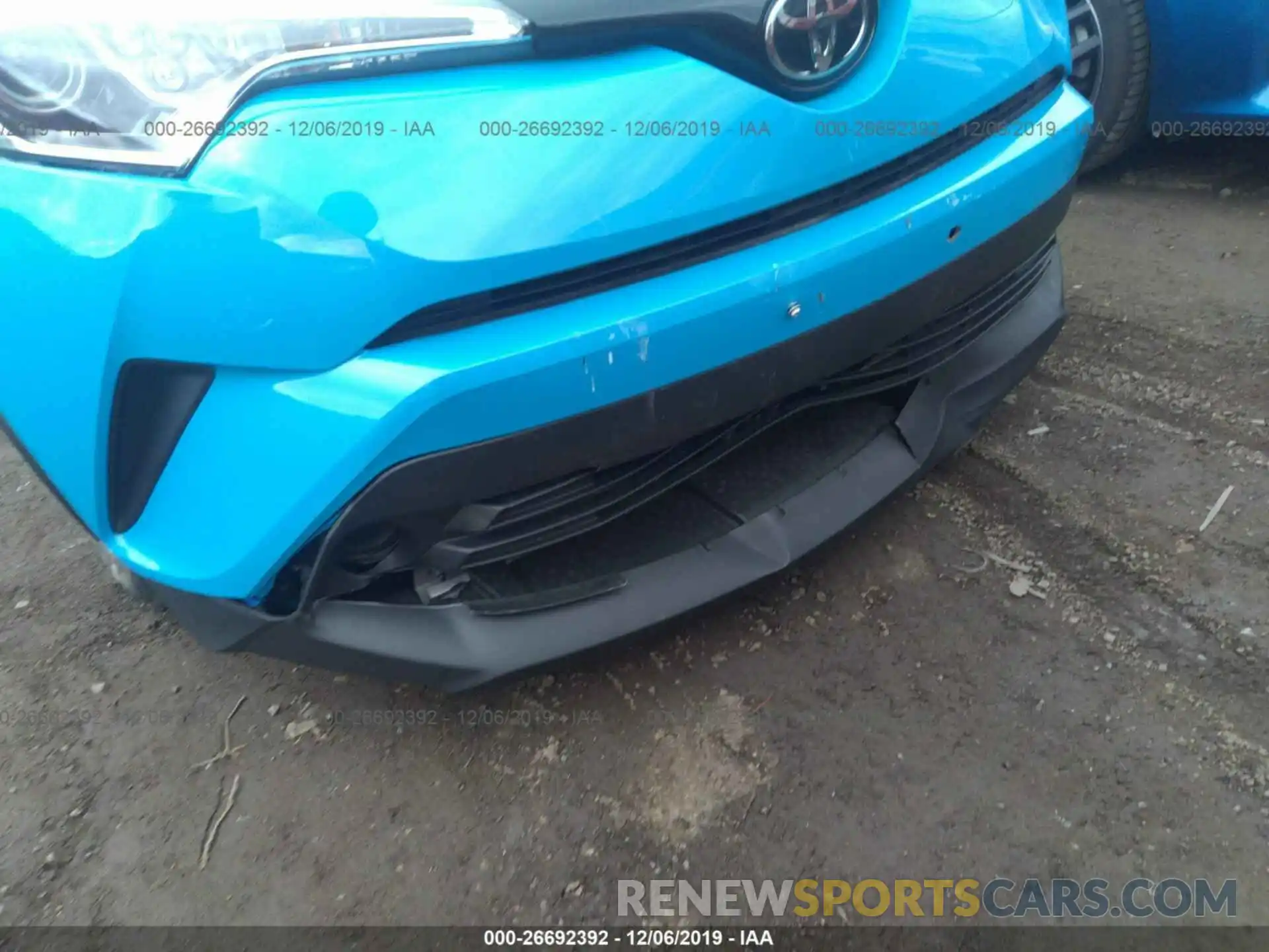 6 Photograph of a damaged car JTNKHMBX8K1012117 TOYOTA C-HR 2019