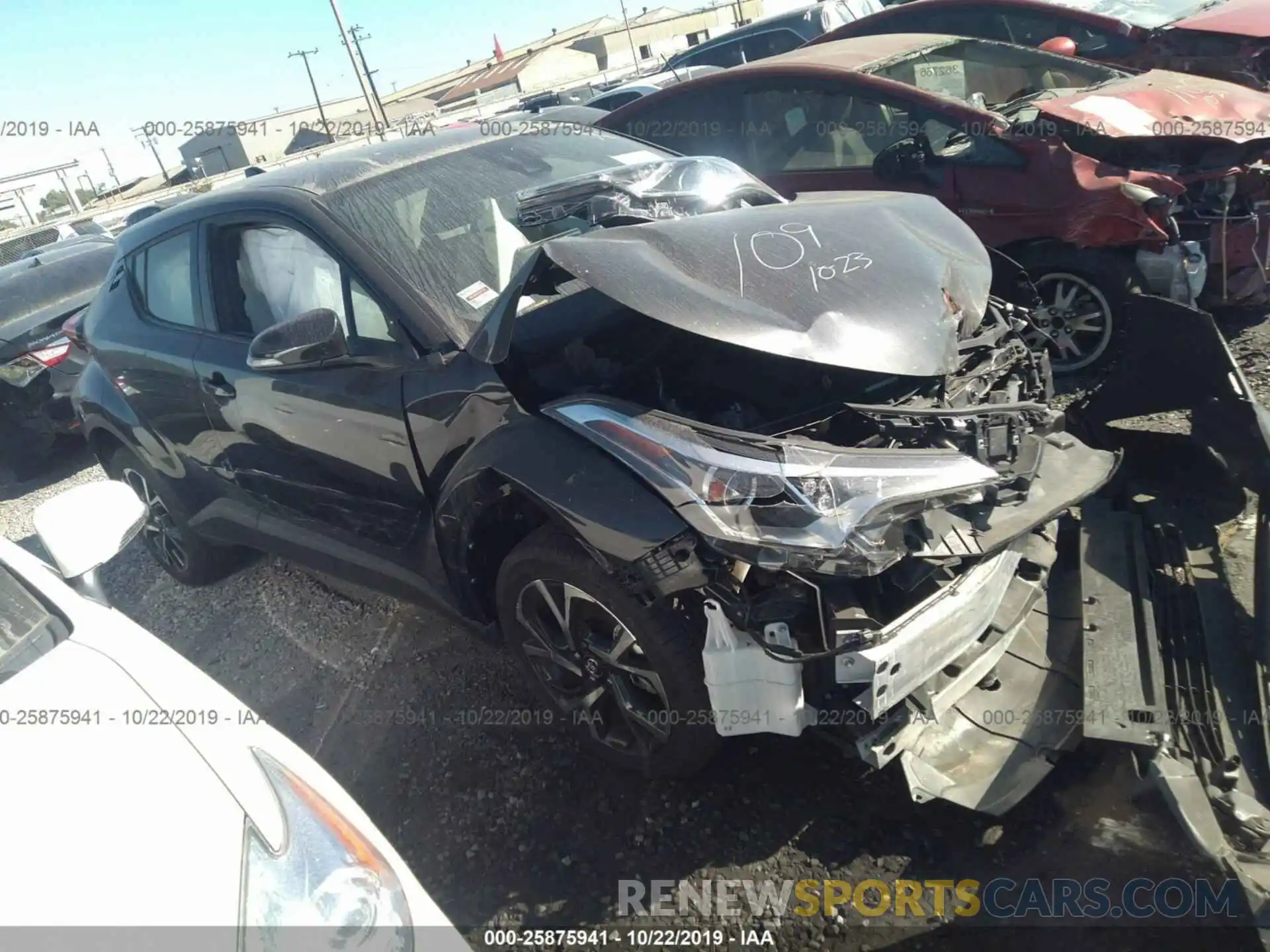 1 Photograph of a damaged car JTNKHMBX8K1013171 TOYOTA C-HR 2019