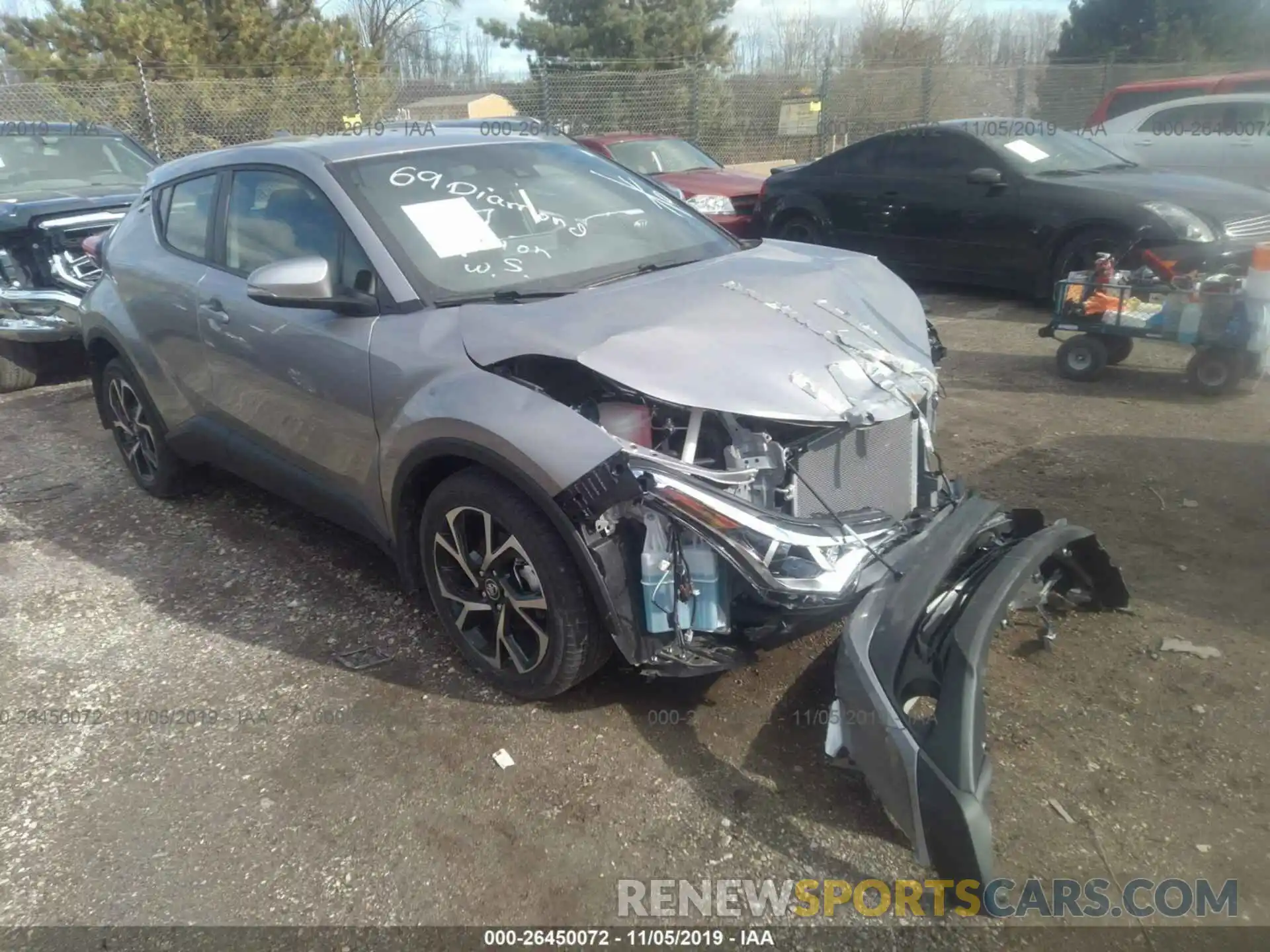 1 Photograph of a damaged car JTNKHMBX8K1014031 TOYOTA C-HR 2019