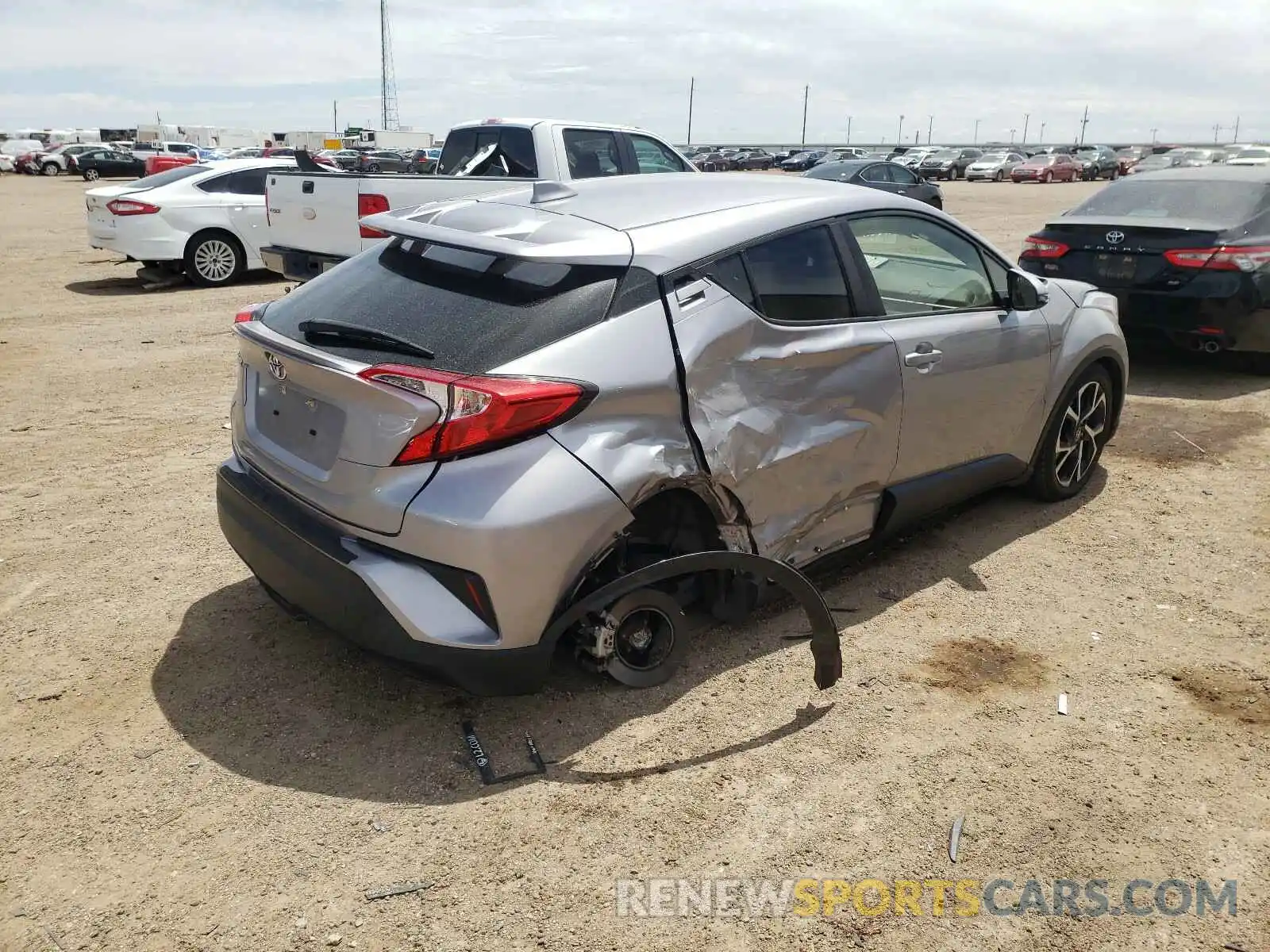 4 Фотография поврежденного автомобиля JTNKHMBX8K1015650 TOYOTA C-HR 2019