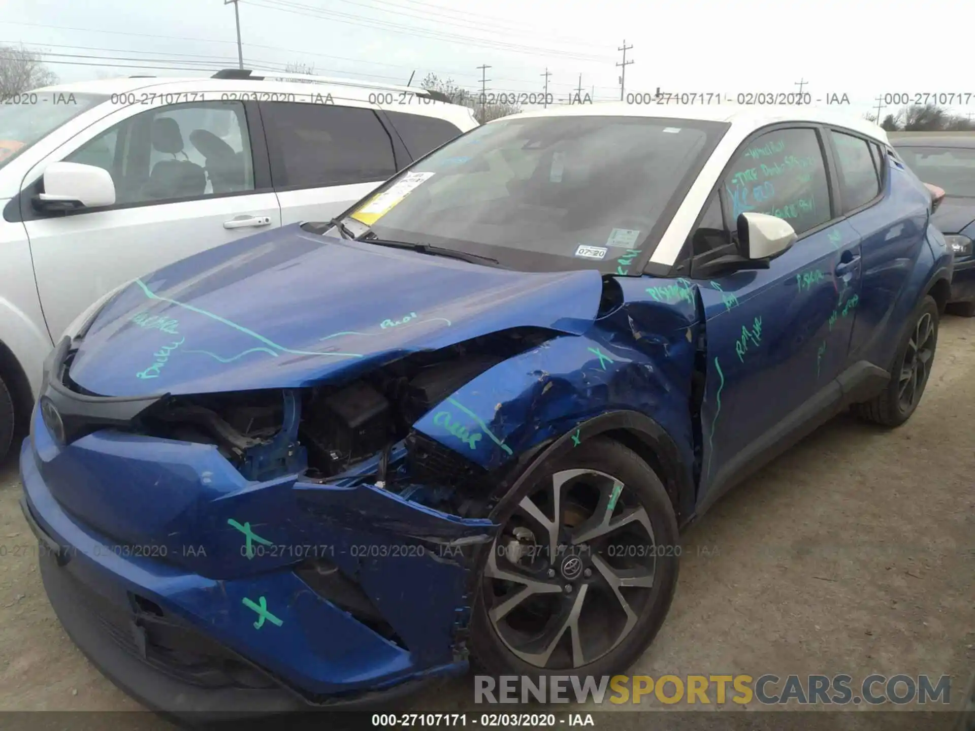 2 Photograph of a damaged car JTNKHMBX8K1016281 TOYOTA C-HR 2019