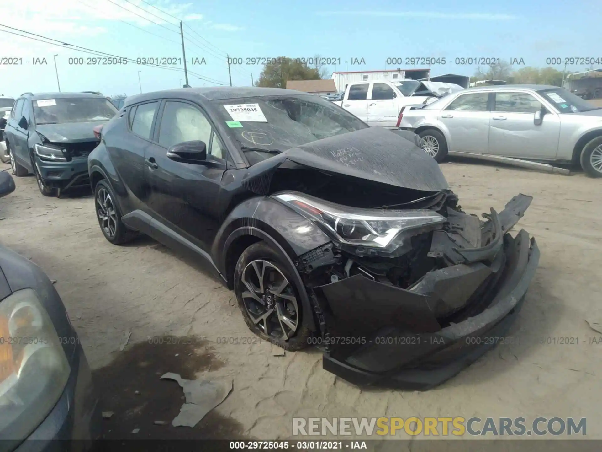 1 Photograph of a damaged car JTNKHMBX8K1017821 TOYOTA C-HR 2019