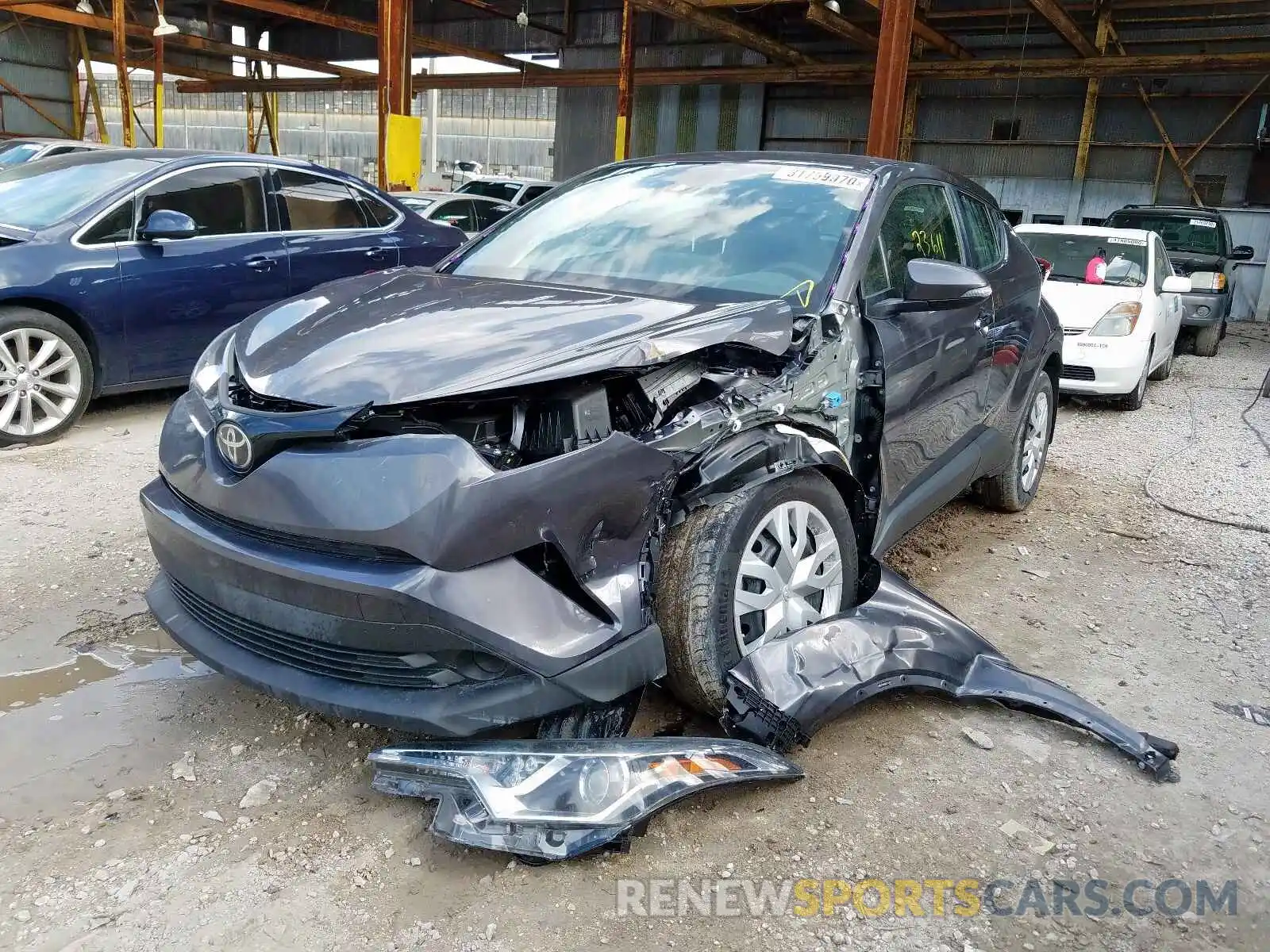 2 Photograph of a damaged car JTNKHMBX8K1018015 TOYOTA C-HR 2019