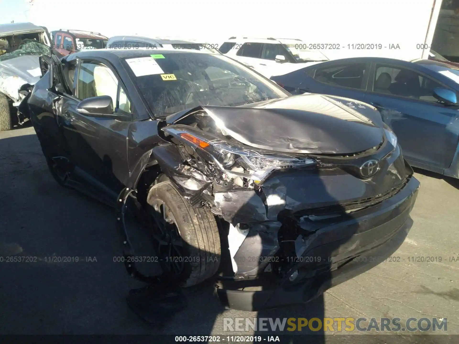 1 Photograph of a damaged car JTNKHMBX8K1019729 TOYOTA C-HR 2019