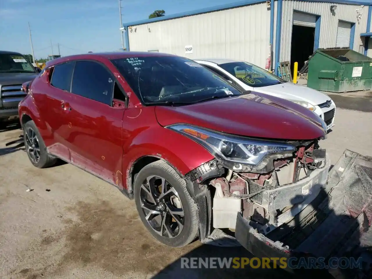 1 Photograph of a damaged car JTNKHMBX8K1021917 TOYOTA C-HR 2019