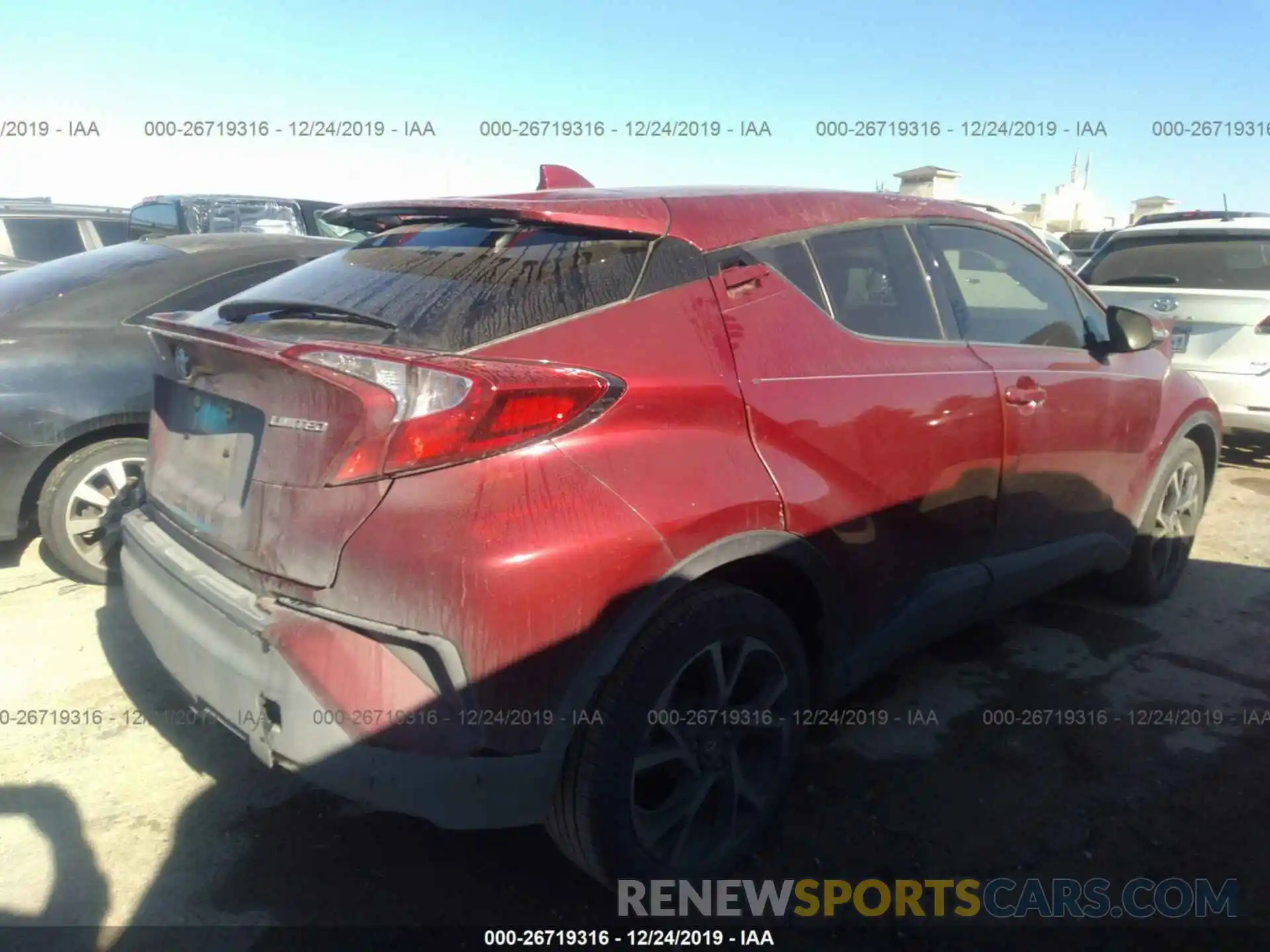 4 Photograph of a damaged car JTNKHMBX8K1022503 TOYOTA C-HR 2019