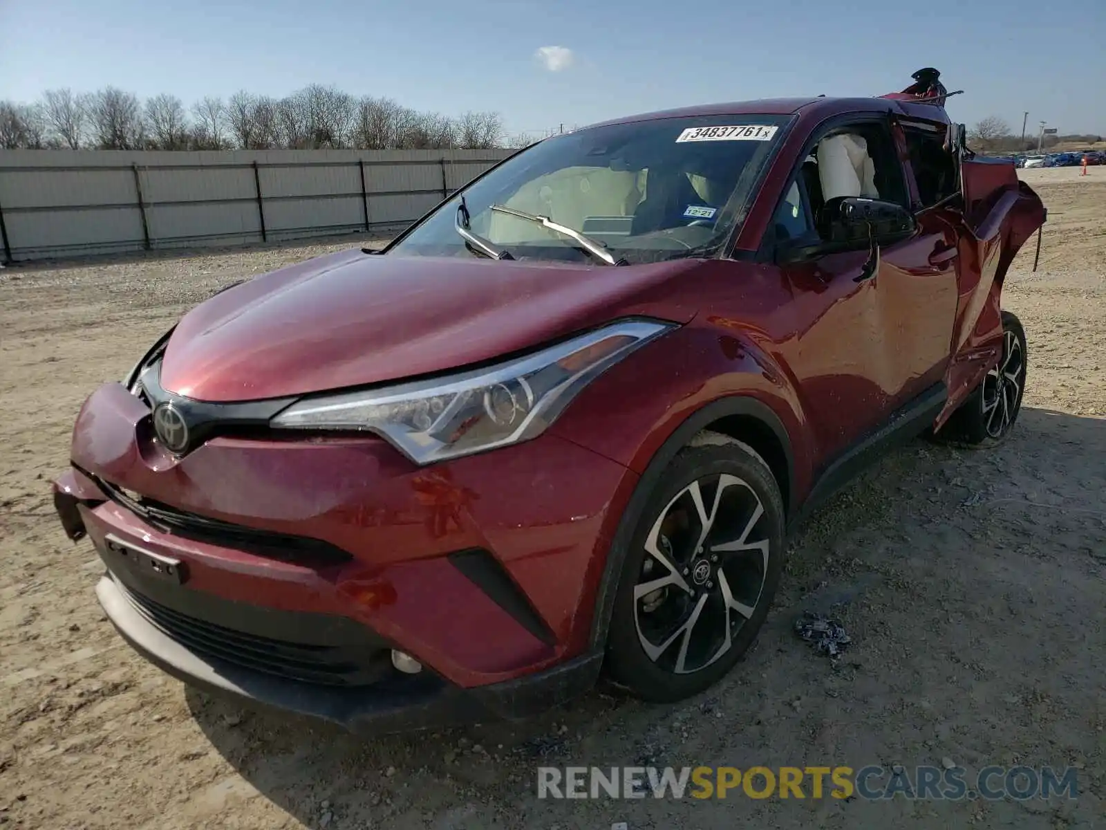 2 Photograph of a damaged car JTNKHMBX8K1025238 TOYOTA C-HR 2019