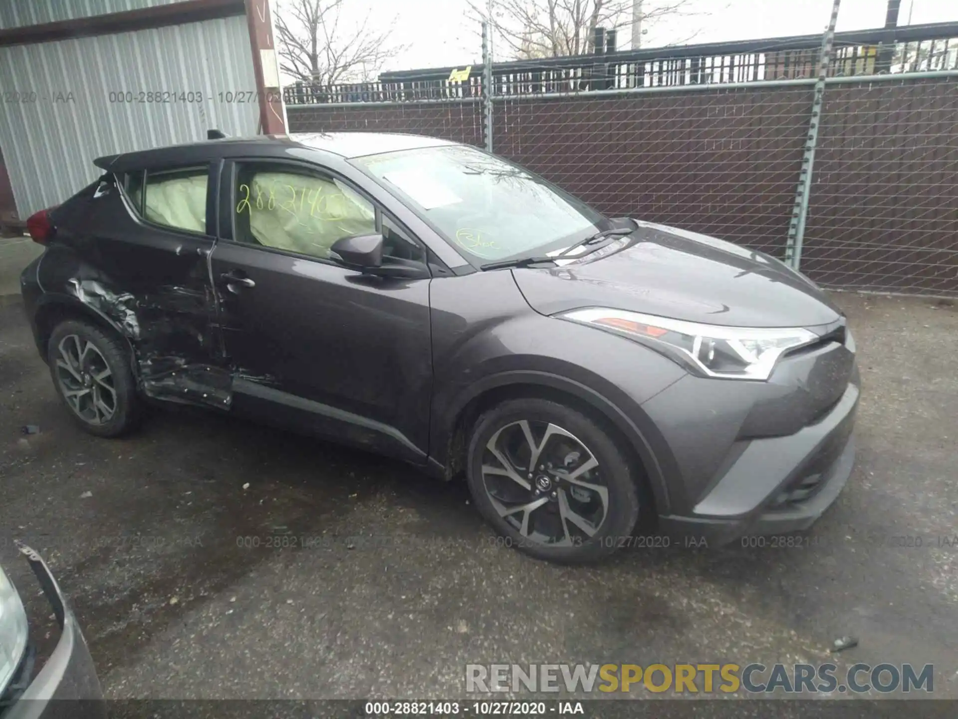 1 Photograph of a damaged car JTNKHMBX8K1027314 TOYOTA C-HR 2019