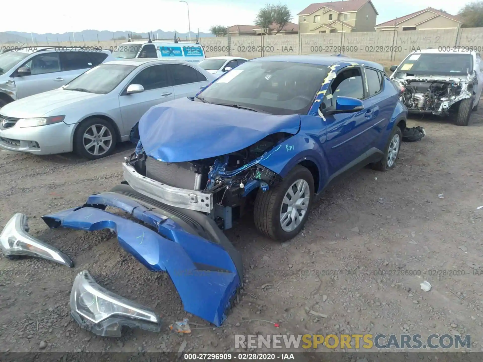 2 Photograph of a damaged car JTNKHMBX8K1029709 TOYOTA C-HR 2019