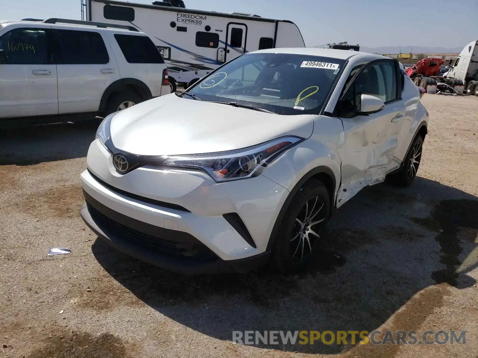 2 Photograph of a damaged car JTNKHMBX8K1030620 TOYOTA C-HR 2019