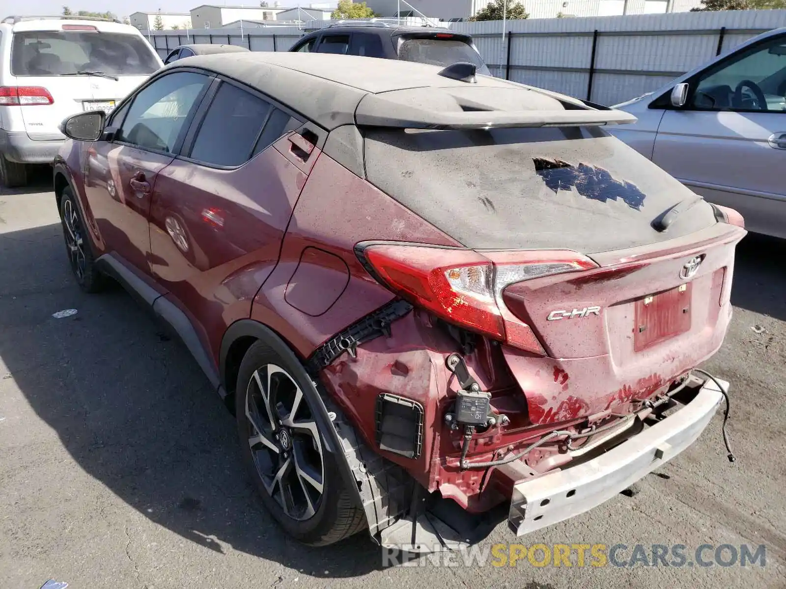 3 Photograph of a damaged car JTNKHMBX8K1033386 TOYOTA C-HR 2019