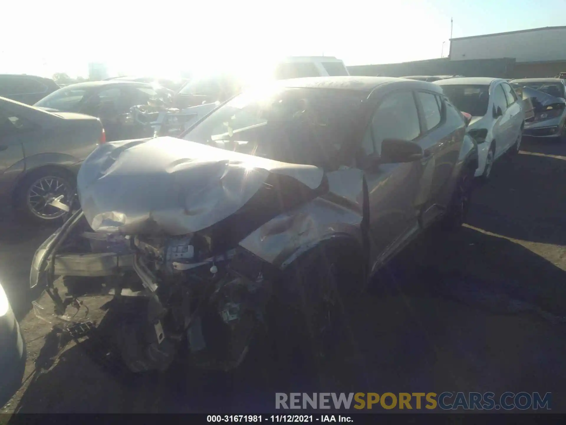 2 Photograph of a damaged car JTNKHMBX8K1033422 TOYOTA C-HR 2019