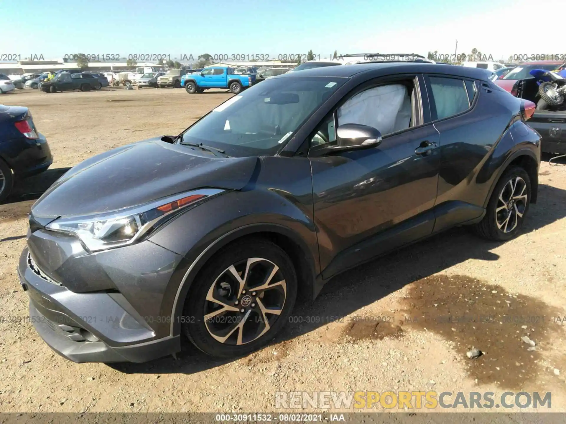 2 Фотография поврежденного автомобиля JTNKHMBX8K1034165 TOYOTA C-HR 2019