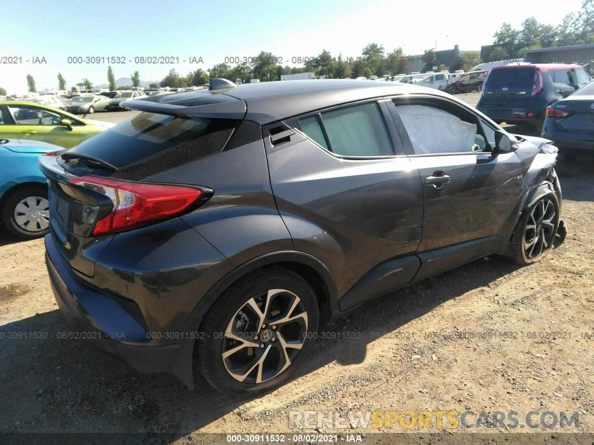 4 Фотография поврежденного автомобиля JTNKHMBX8K1034165 TOYOTA C-HR 2019