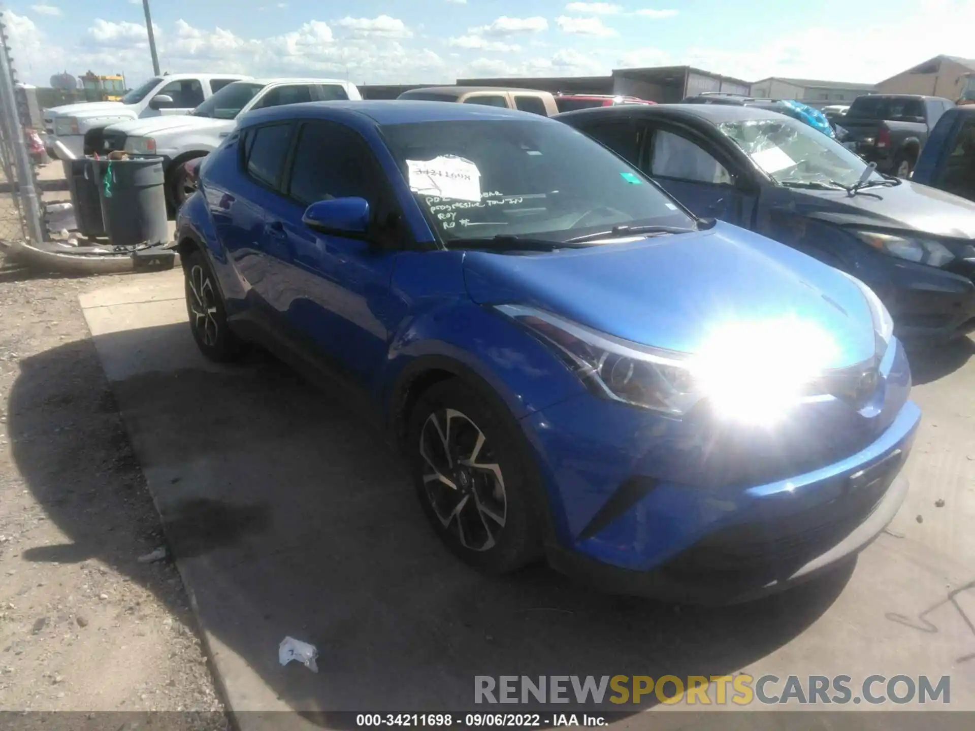 1 Photograph of a damaged car JTNKHMBX8K1034389 TOYOTA C-HR 2019