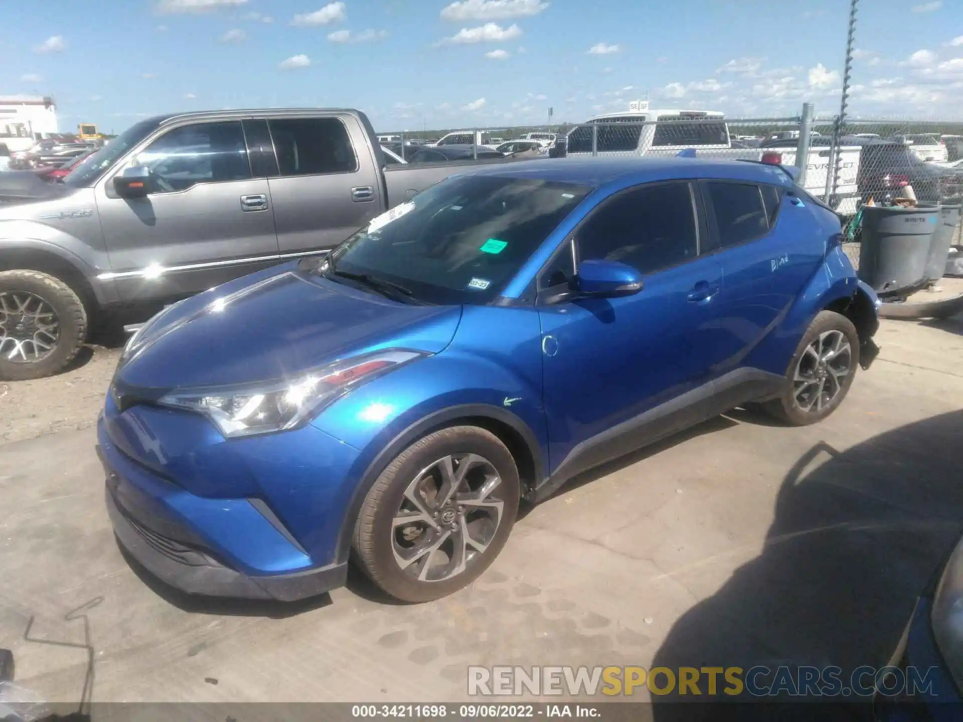 2 Photograph of a damaged car JTNKHMBX8K1034389 TOYOTA C-HR 2019