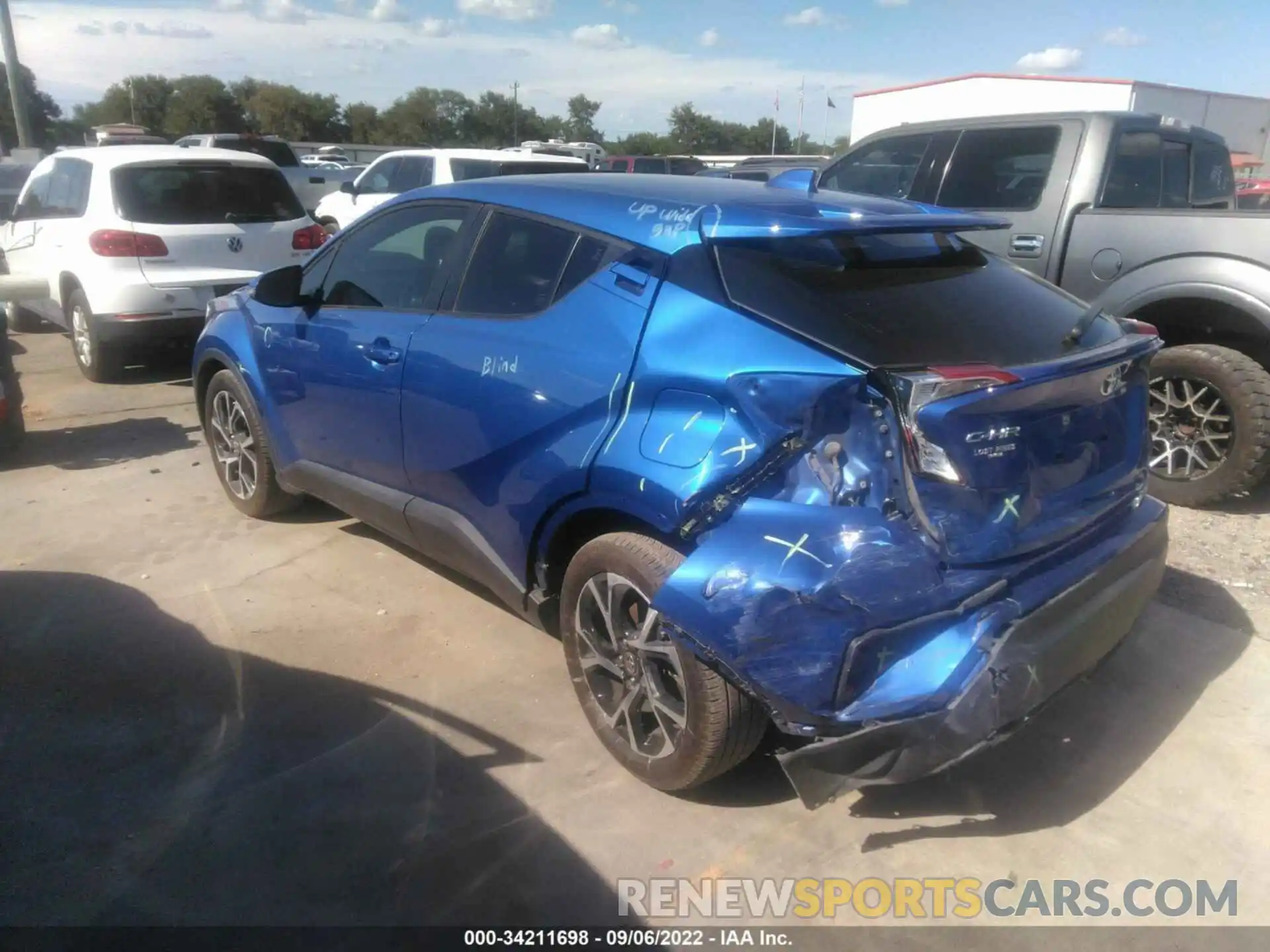 3 Photograph of a damaged car JTNKHMBX8K1034389 TOYOTA C-HR 2019