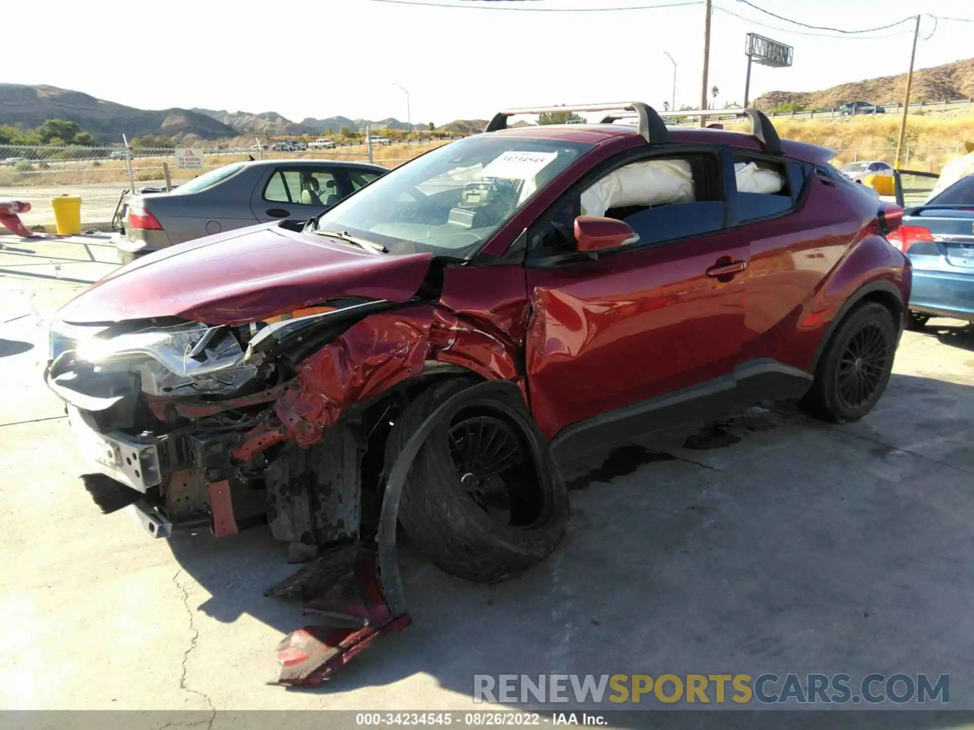 2 Photograph of a damaged car JTNKHMBX8K1034490 TOYOTA C-HR 2019