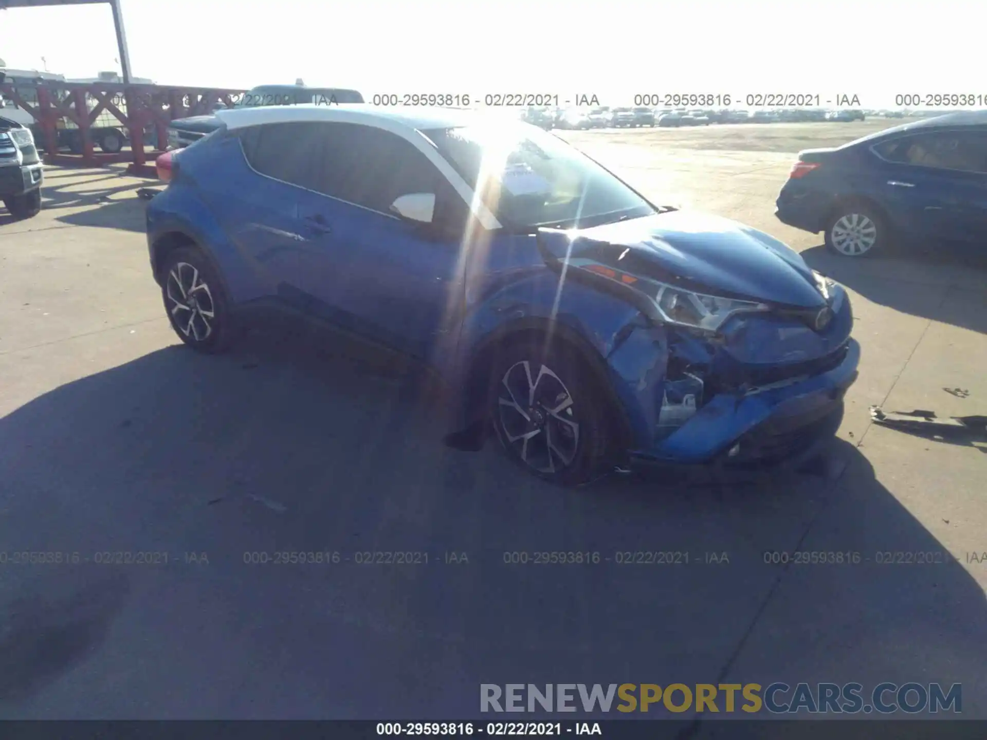 1 Photograph of a damaged car JTNKHMBX8K1034506 TOYOTA C-HR 2019