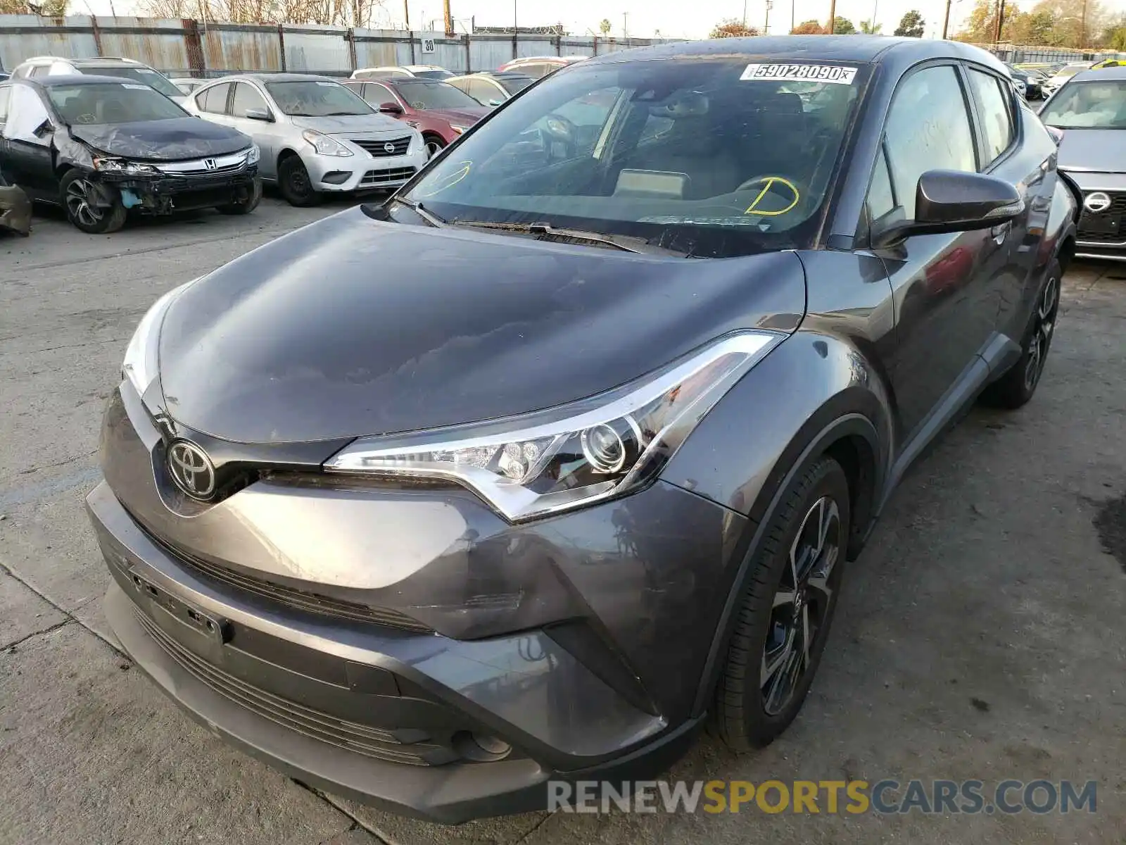 2 Photograph of a damaged car JTNKHMBX8K1041388 TOYOTA C-HR 2019