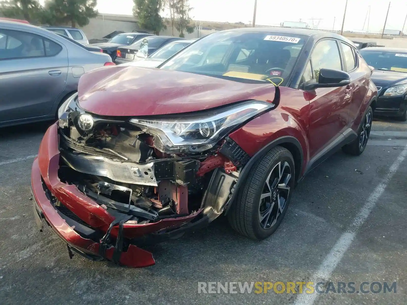 2 Photograph of a damaged car JTNKHMBX8K1042850 TOYOTA C-HR 2019