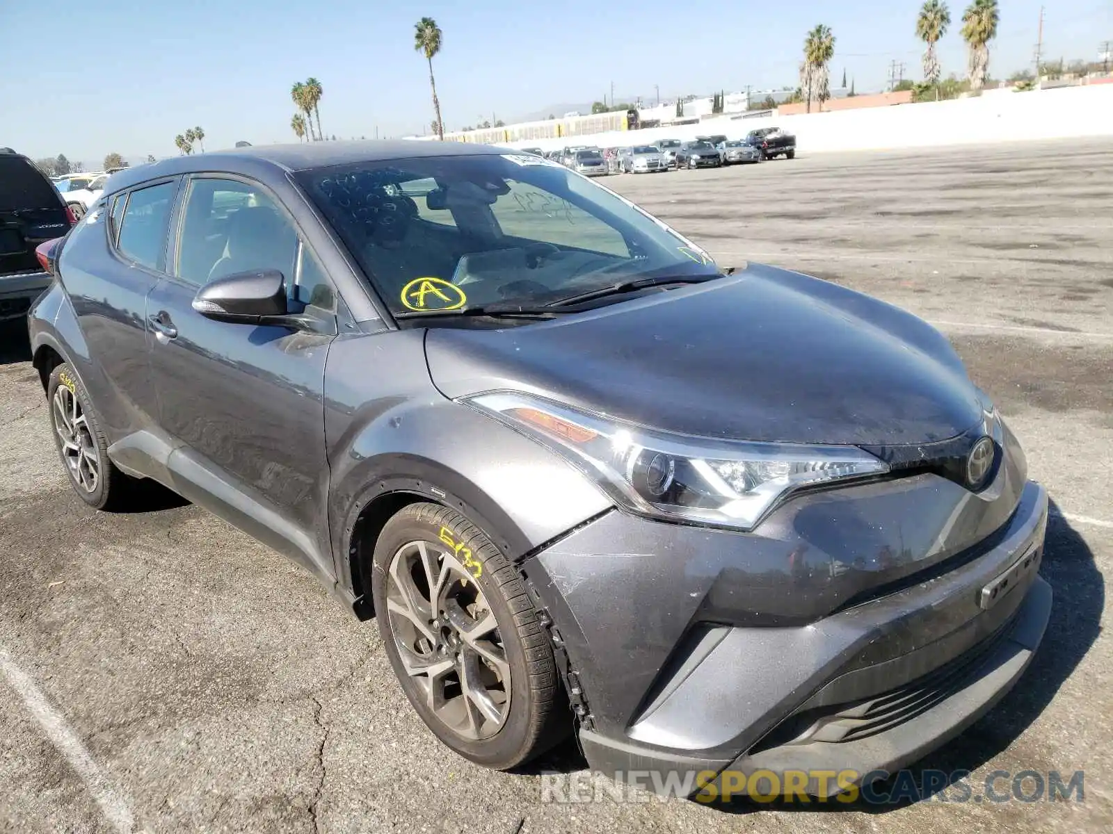 1 Photograph of a damaged car JTNKHMBX8K1045568 TOYOTA C-HR 2019