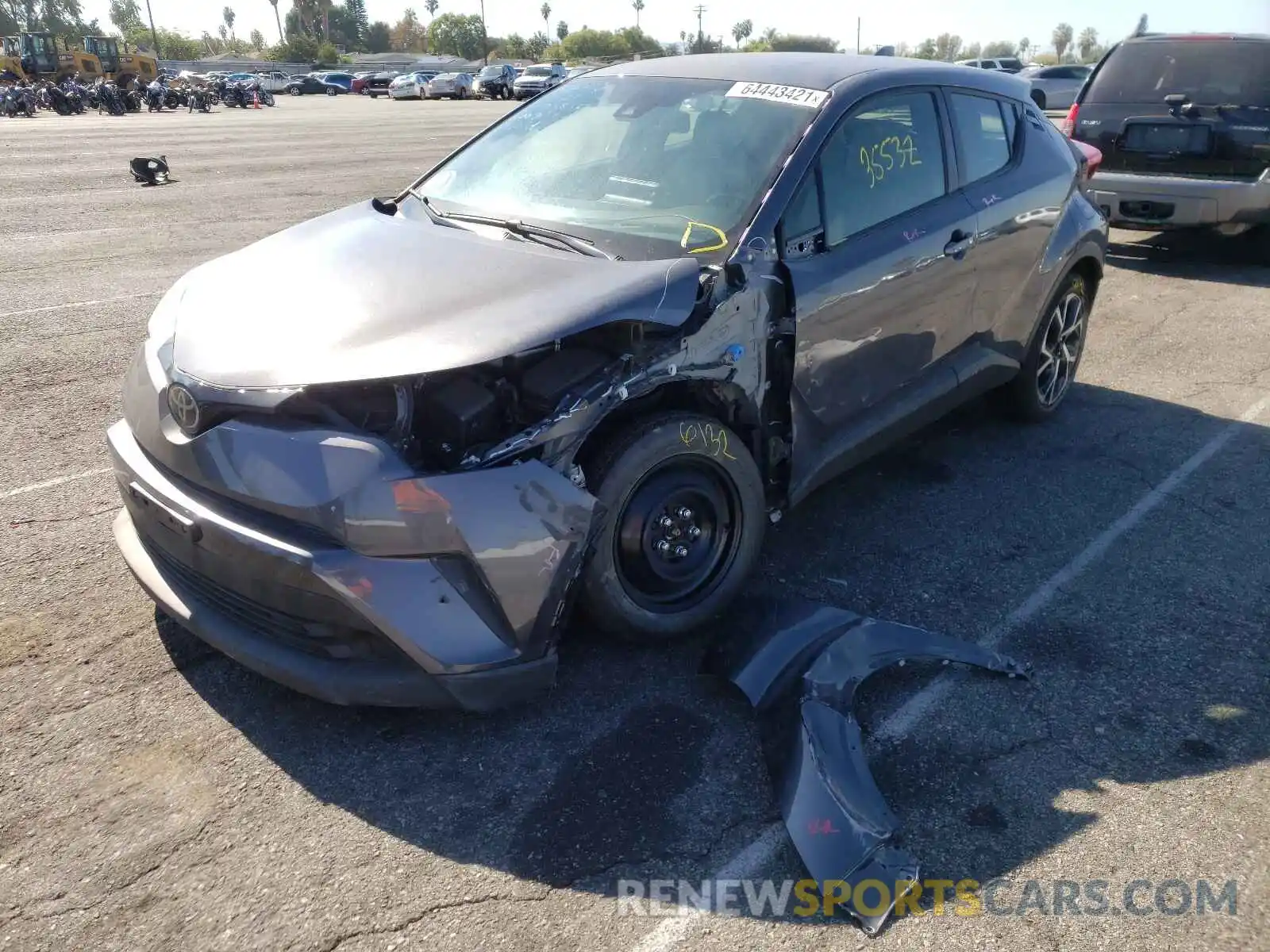 2 Photograph of a damaged car JTNKHMBX8K1045568 TOYOTA C-HR 2019