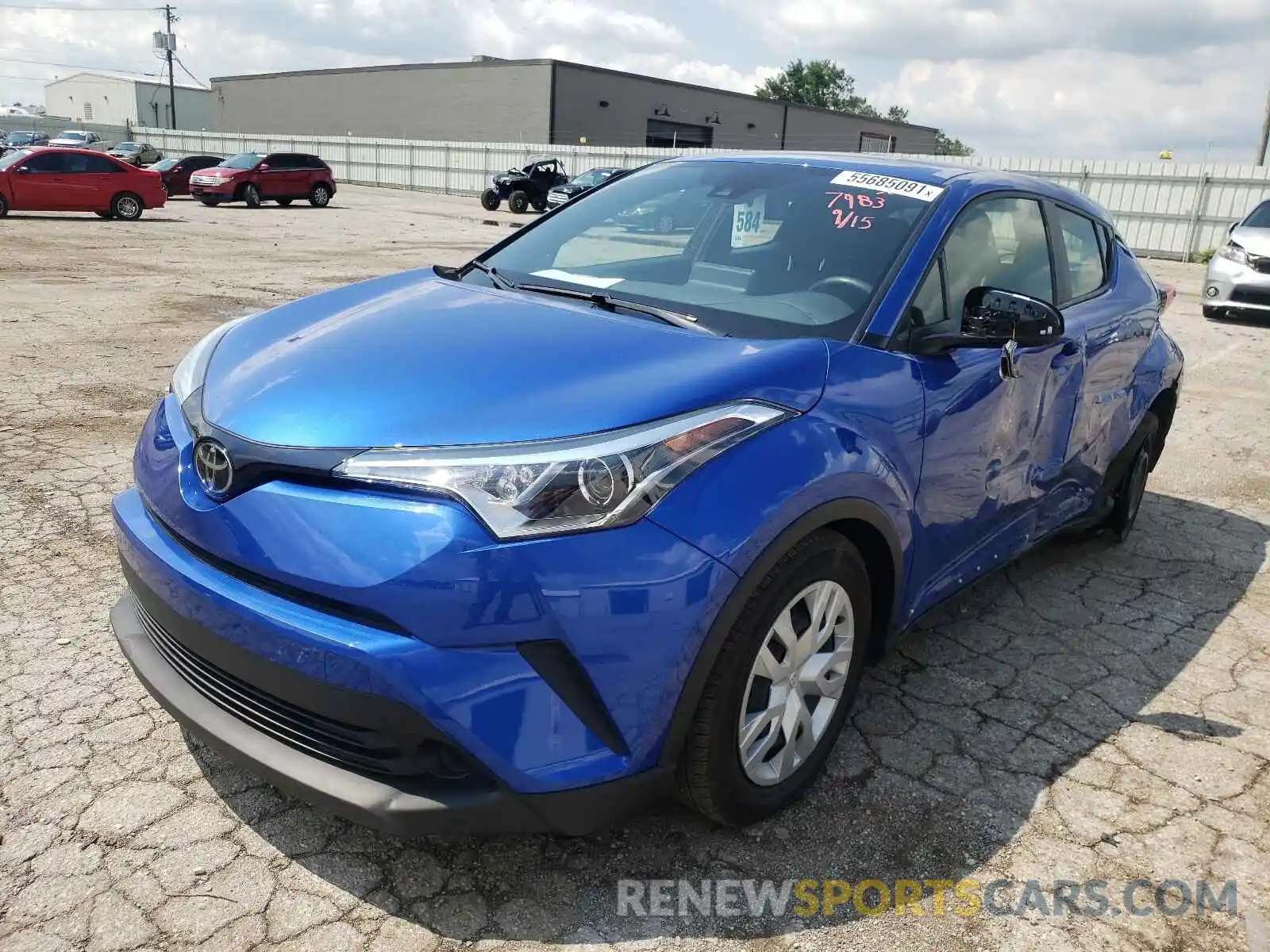 2 Photograph of a damaged car JTNKHMBX8K1047983 TOYOTA C-HR 2019