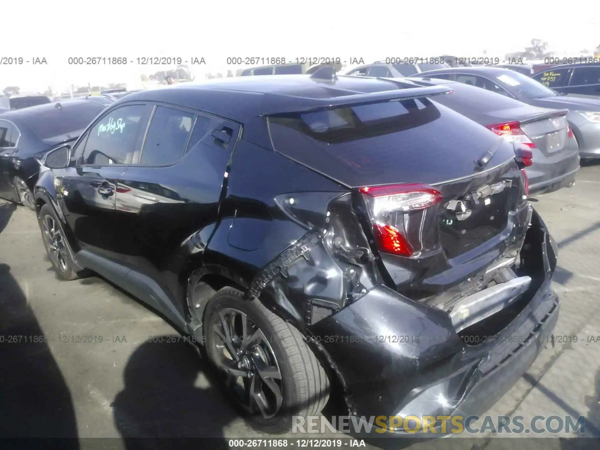 3 Photograph of a damaged car JTNKHMBX9K1013597 TOYOTA C-HR 2019