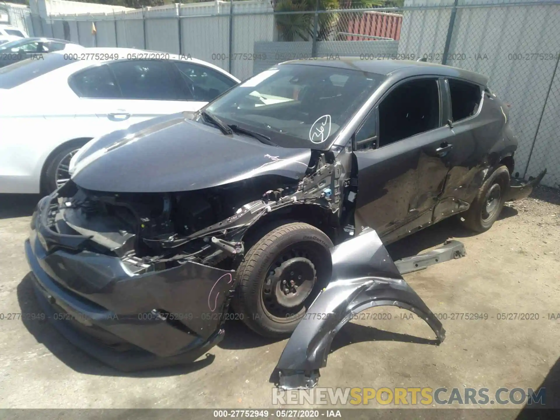 2 Photograph of a damaged car JTNKHMBX9K1025247 TOYOTA C-HR 2019