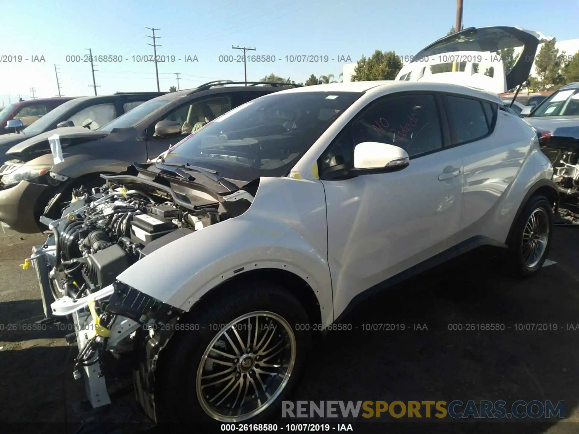 2 Фотография поврежденного автомобиля JTNKHMBX9K1033767 TOYOTA C-HR 2019