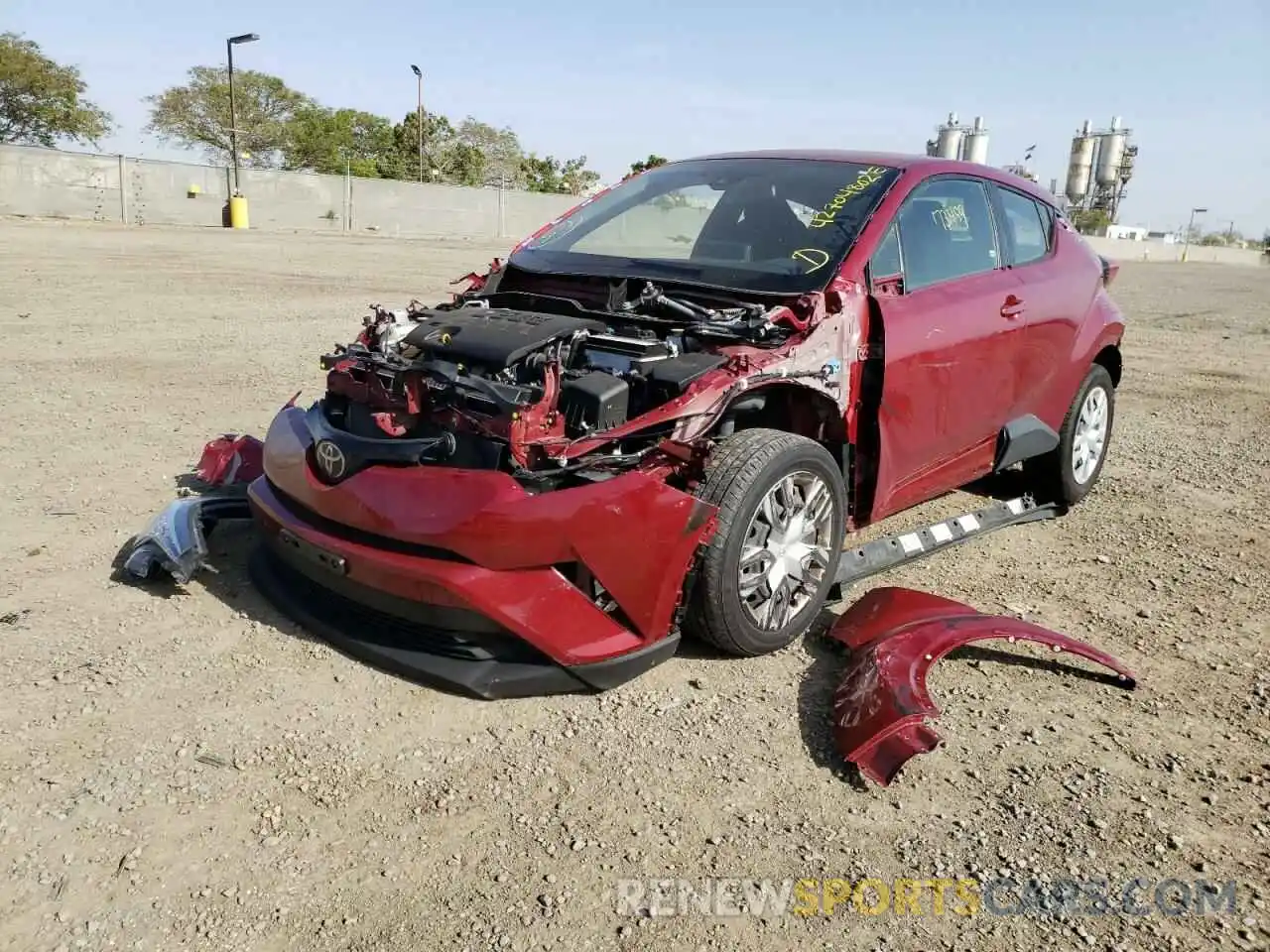 2 Photograph of a damaged car JTNKHMBX9K1039021 TOYOTA C-HR 2019