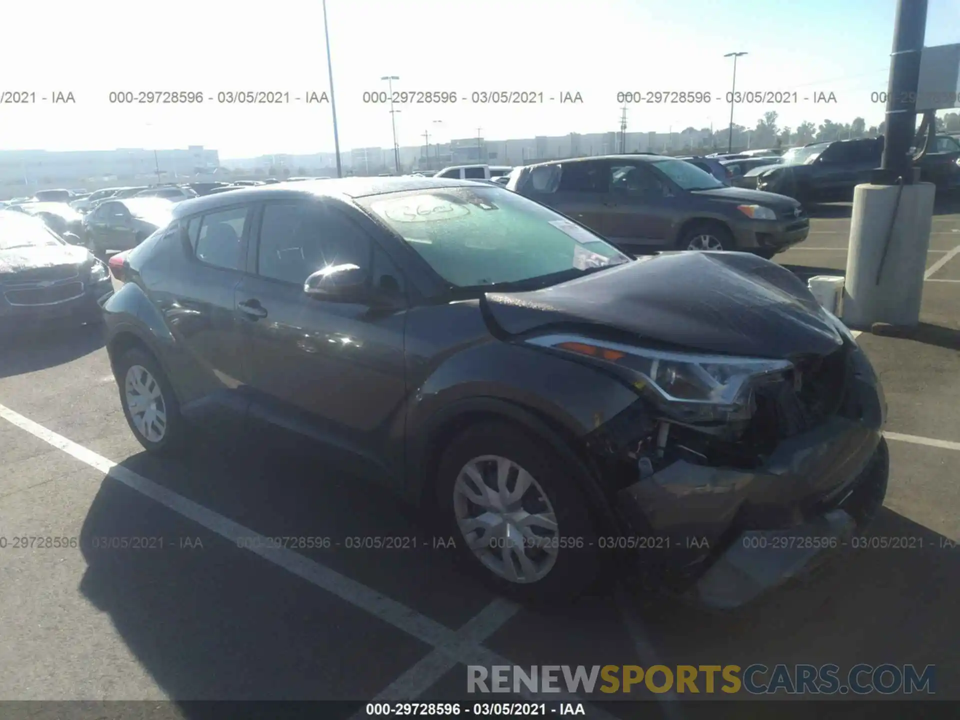 1 Photograph of a damaged car JTNKHMBX9K1039262 TOYOTA C-HR 2019